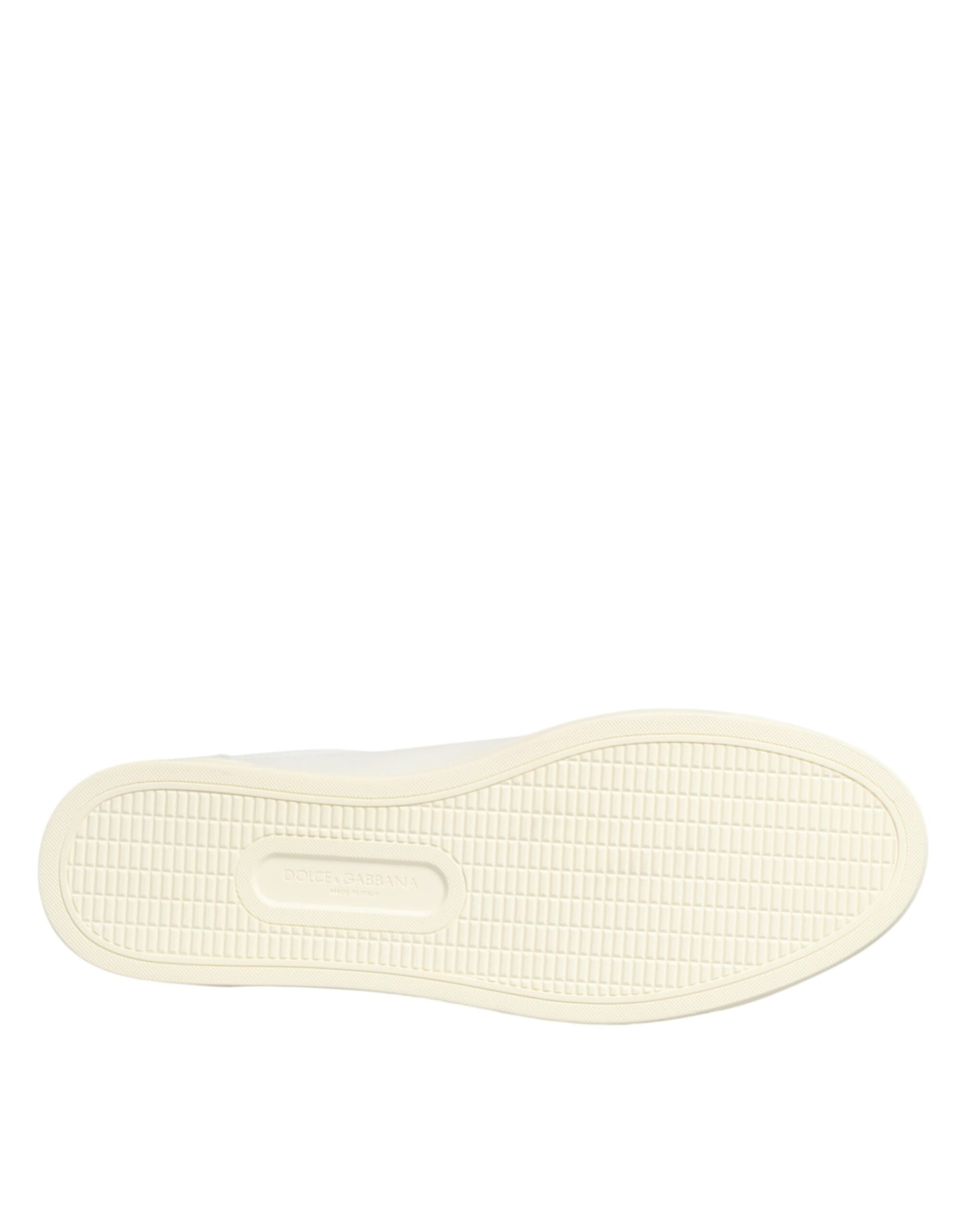 Dolce & Gabbana White Leather Heart Embellished Sneakers Shoes Curated Luxury Accessories by Orvyn