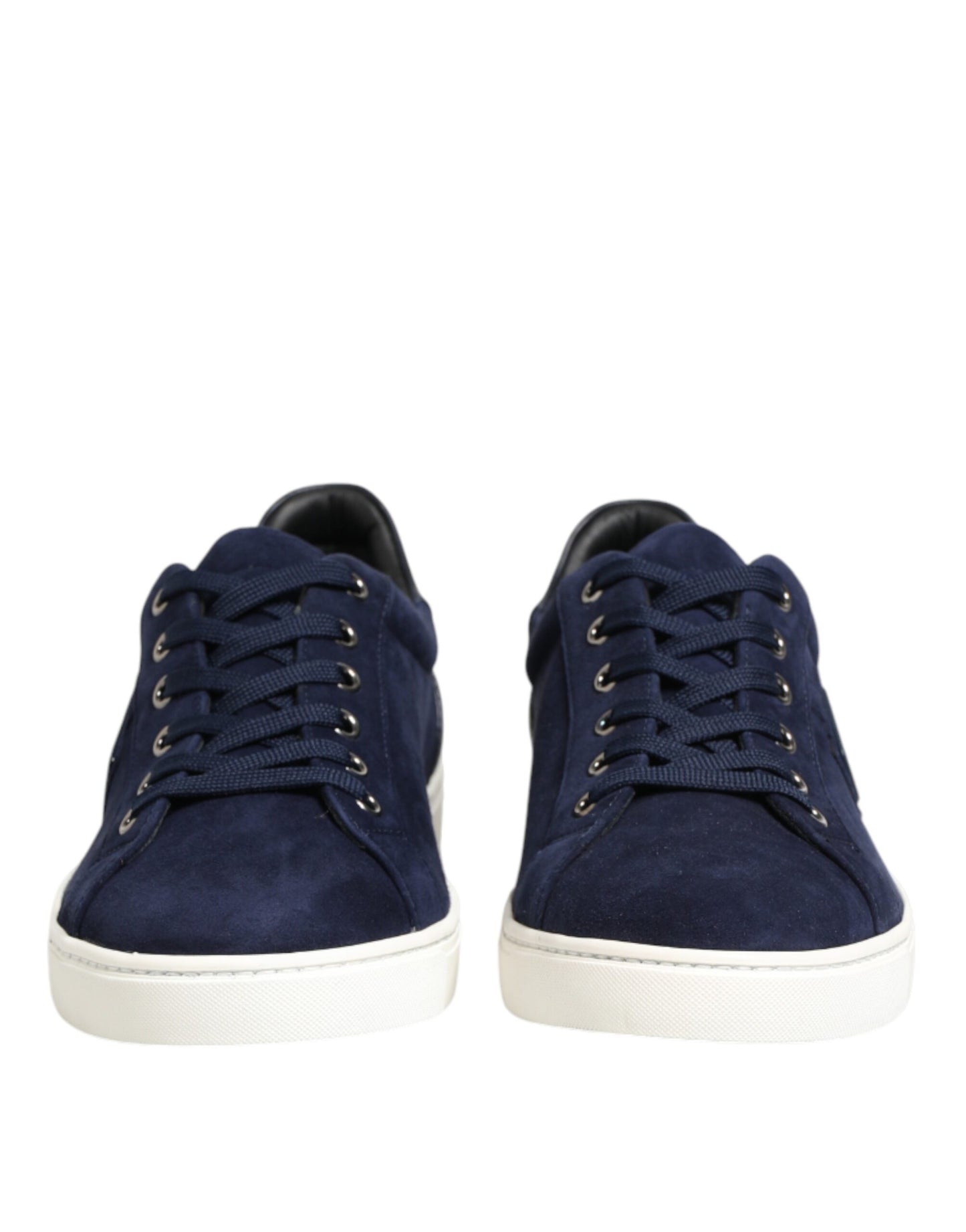 Dolce & Gabbana Blue Leather Suede Low Top Sneakers Shoes Curated Luxury Accessories by Orvyn