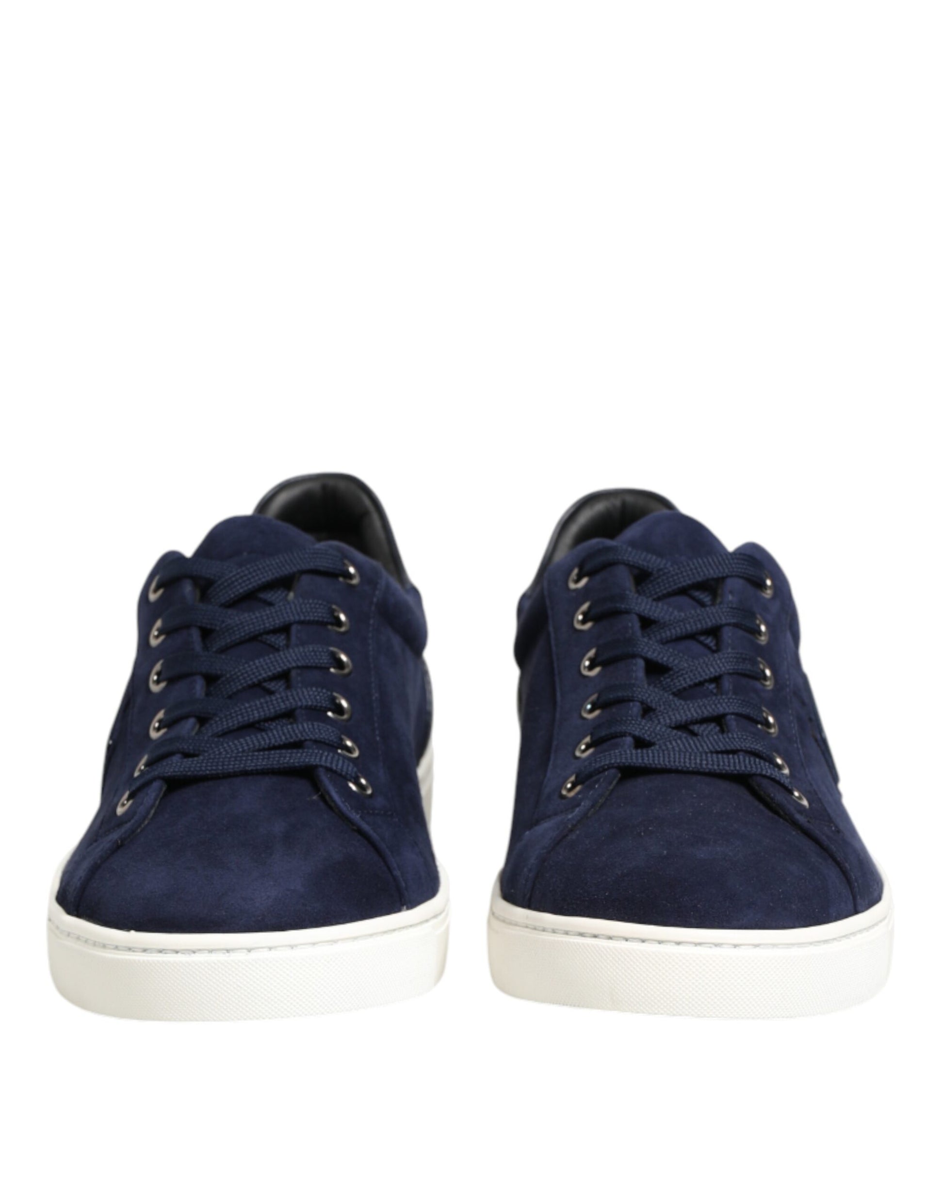 Dolce & Gabbana Blue Leather Suede Low Top Sneakers Shoes Curated Luxury Accessories by Orvyn