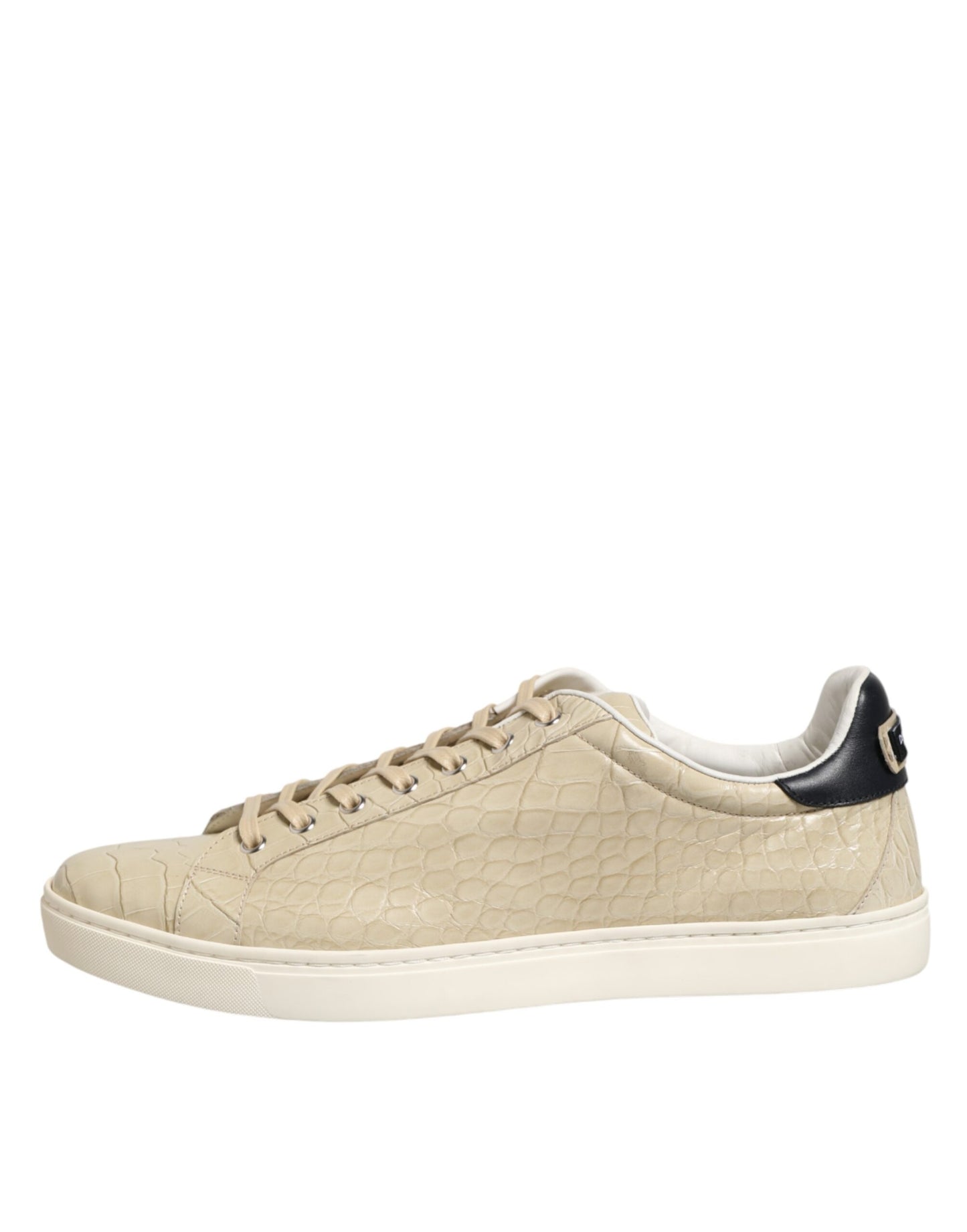 Dolce & Gabbana Beige London Low Top Leather Sneakers Shoes Curated Luxury Accessories by Orvyn