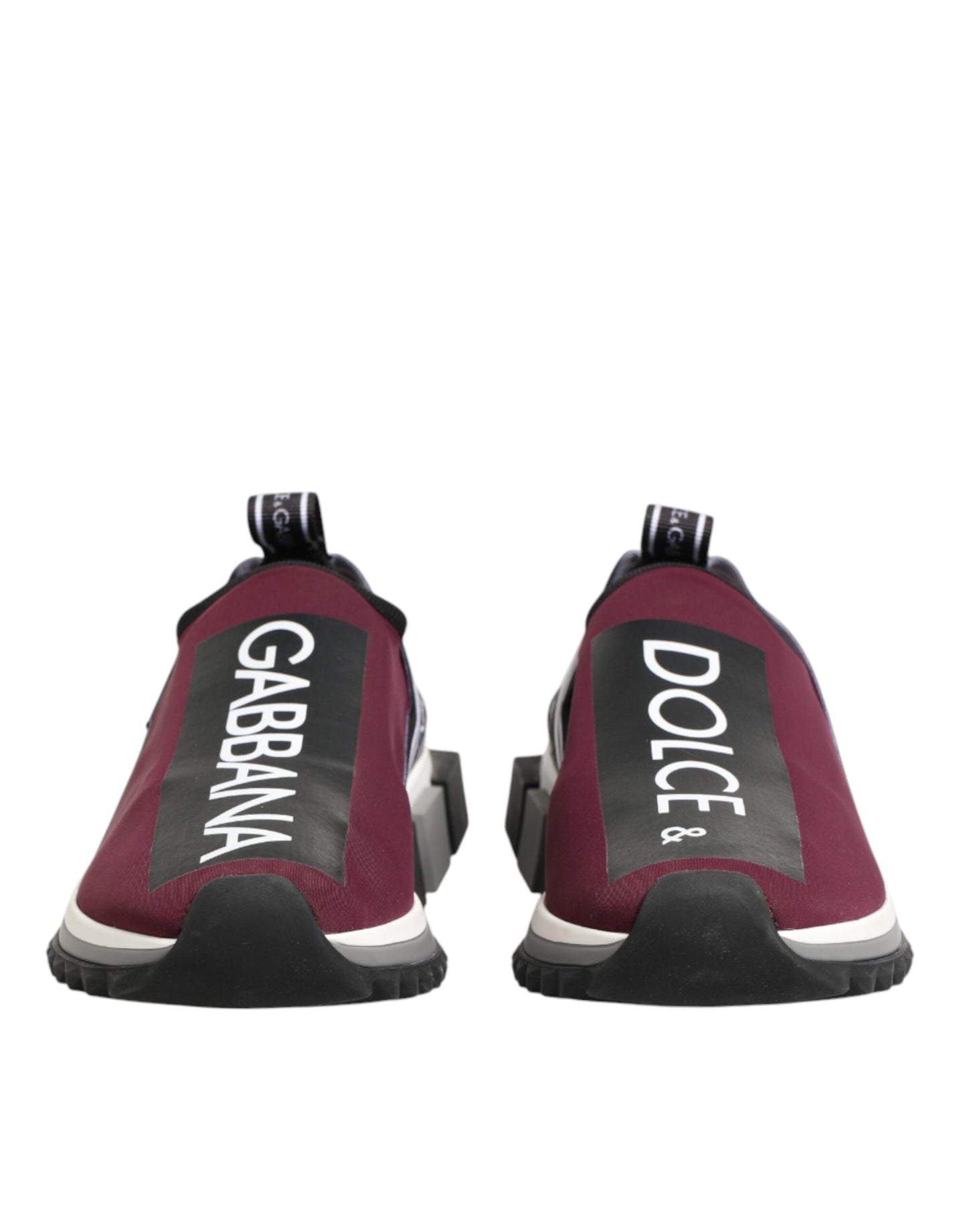 Dolce & Gabbana Maroon Slip On Sorrento Men Sneakers Shoes Curated Luxury Accessories by Orvyn