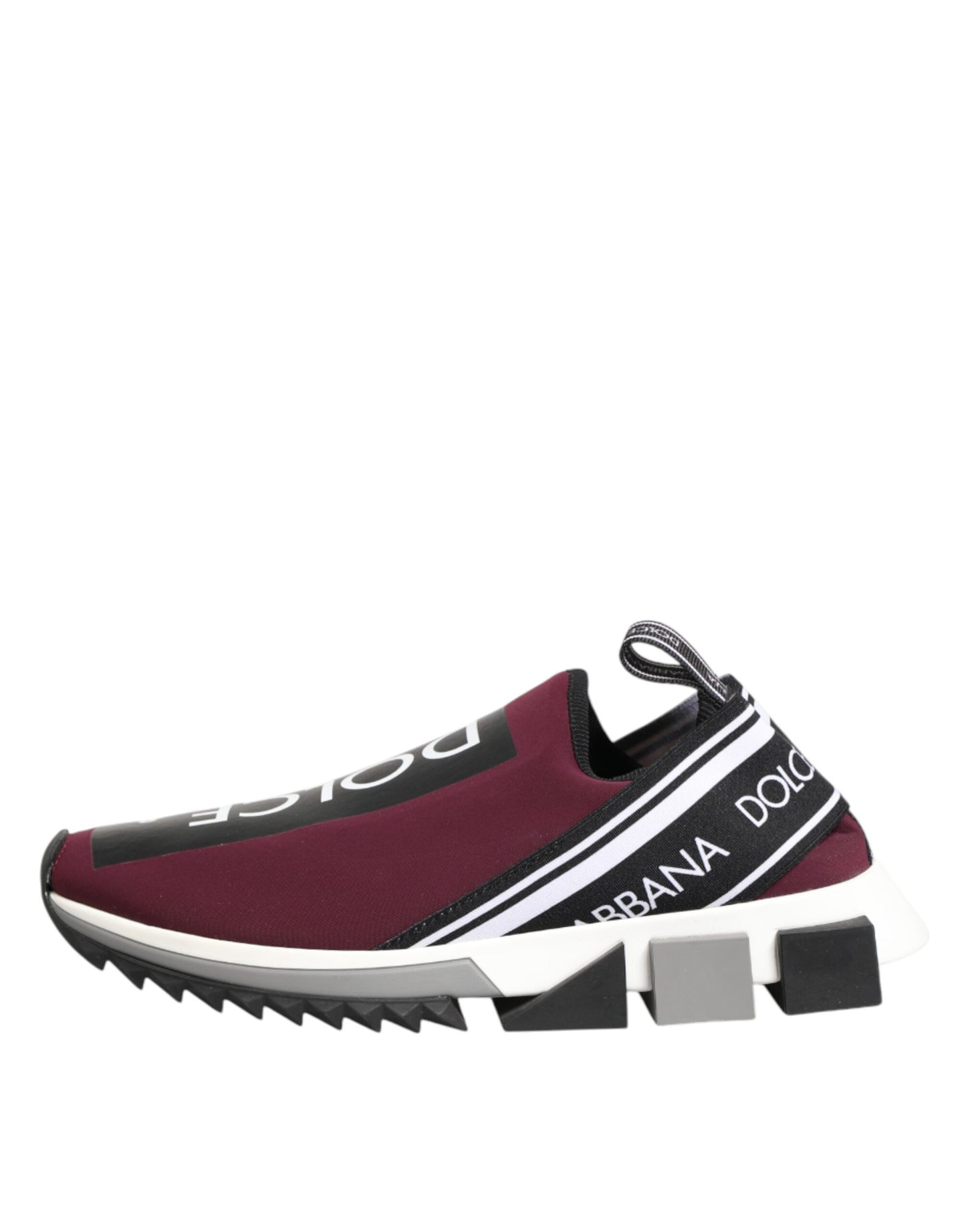 Dolce & Gabbana Maroon Slip On Sorrento Men Sneakers Shoes Curated Luxury Accessories by Orvyn
