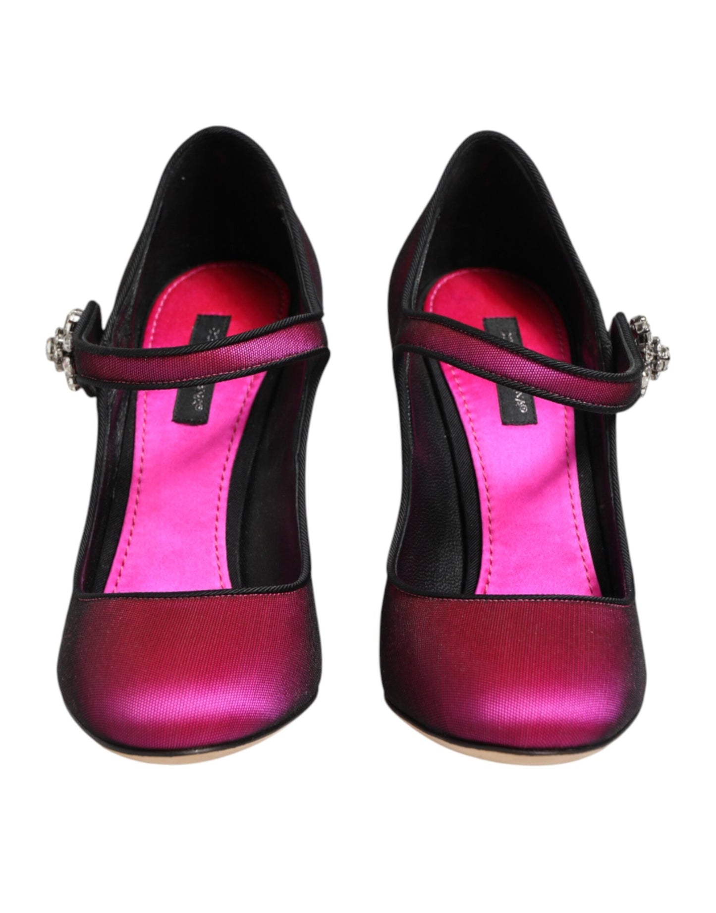 Dolce & Gabbana Pink Strass Mary Janes Heels Pumps Shoes Curated Luxury Accessories by Orvyn