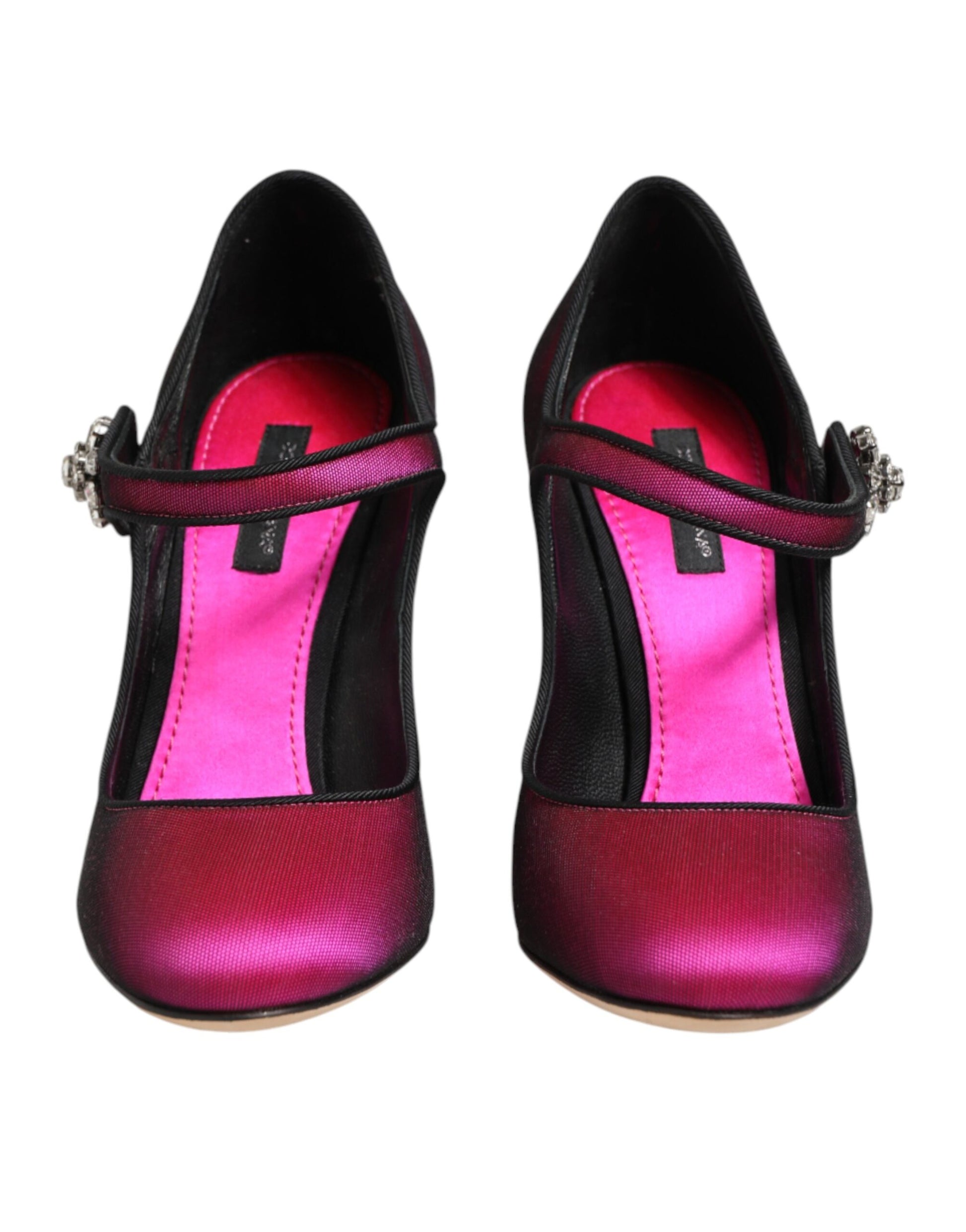 Dolce & Gabbana Pink Strass Mary Janes Heels Pumps Shoes Curated Luxury Accessories by Orvyn