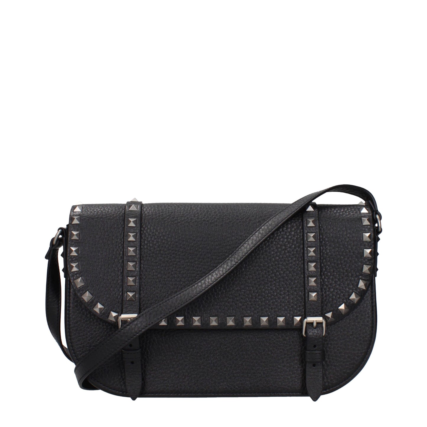 Valentino Garavani Black Leather Crossbody Bag Bags schwarz