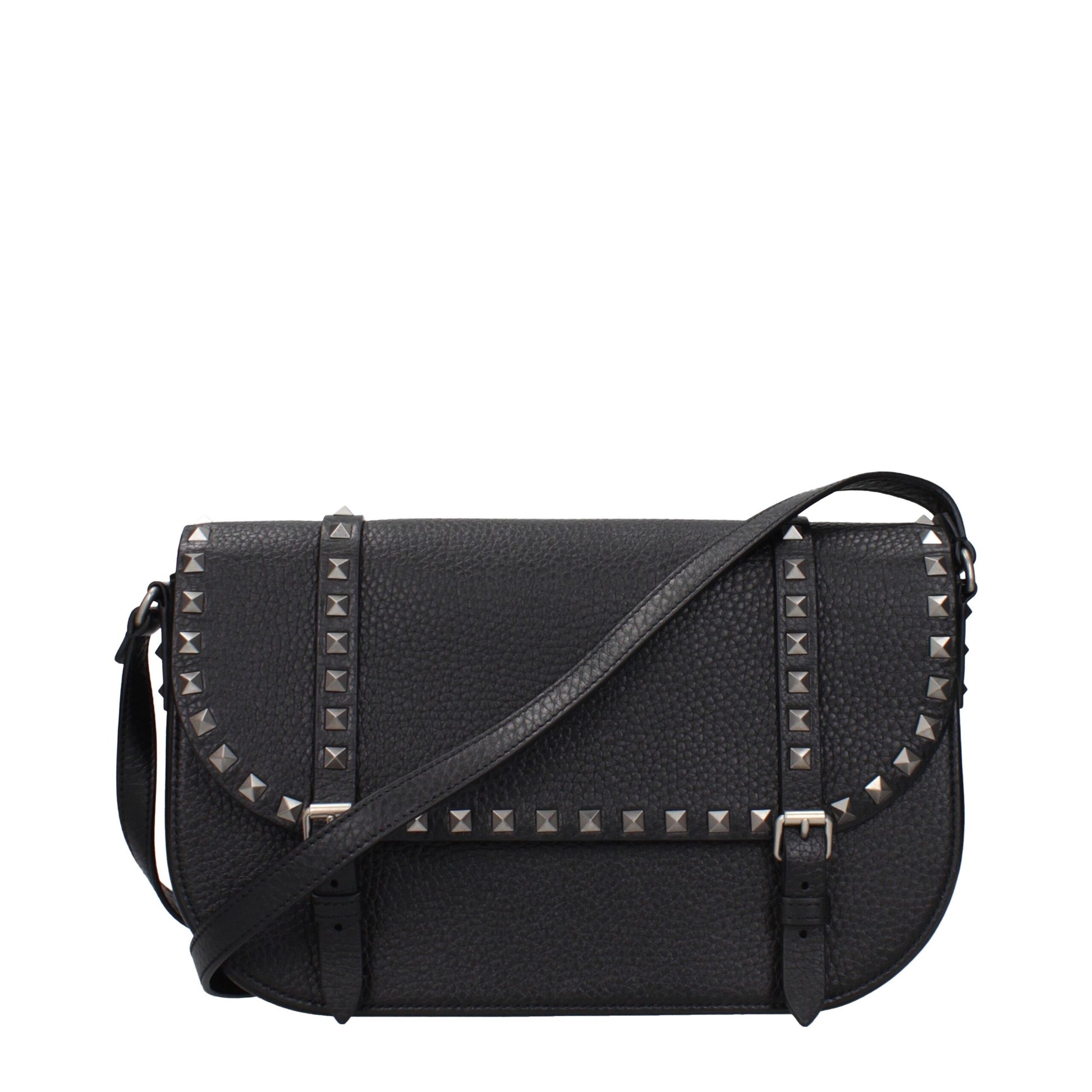 Valentino Garavani Black Leather Crossbody Bag Bags schwarz