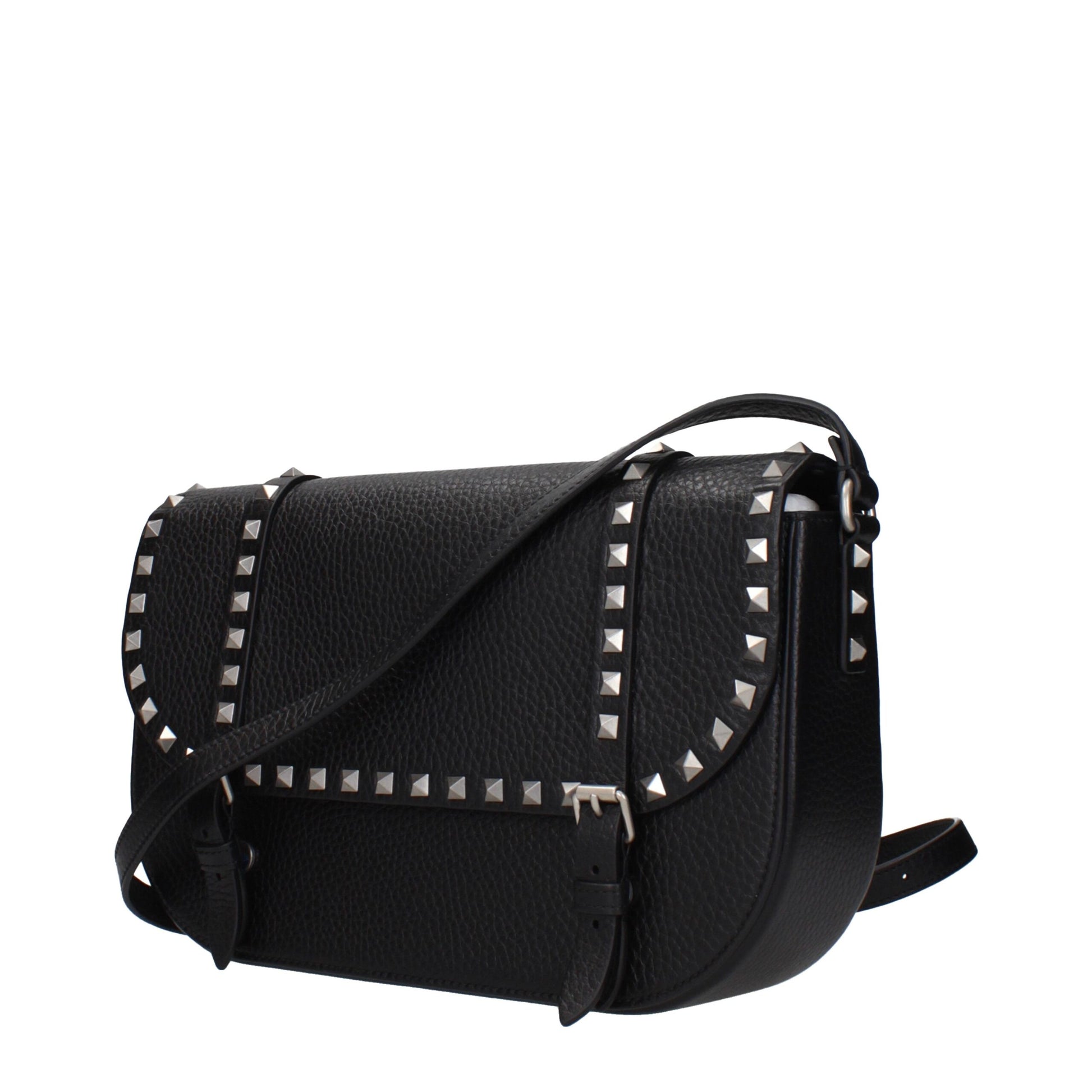 Valentino Garavani Black Leather Crossbody Bag Bags schwarz