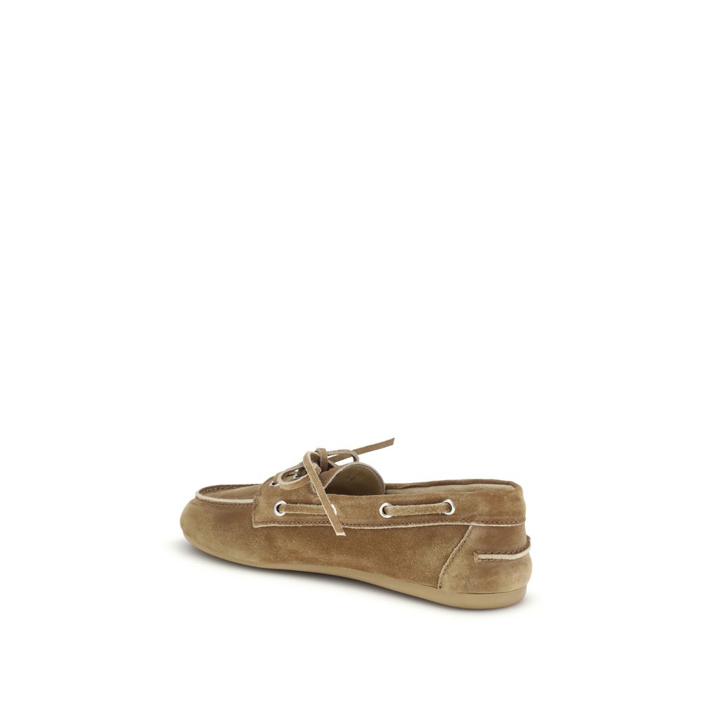 Miu Beige 'Slip-On' Loafers