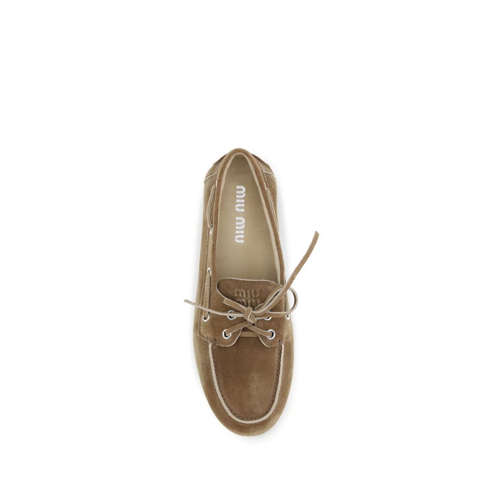 Miu Beige 'Slip-On' Loafers