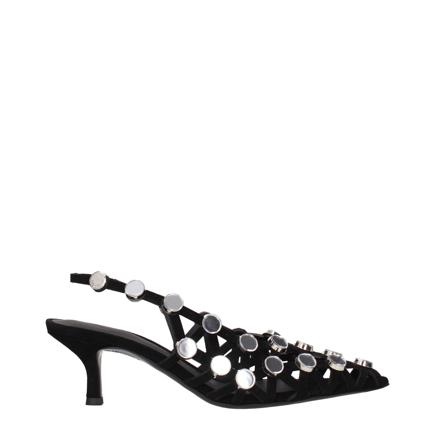 The Attico Black Leather Stiletto Heel Sandals Curated Luxury Accessories by Orvyn
