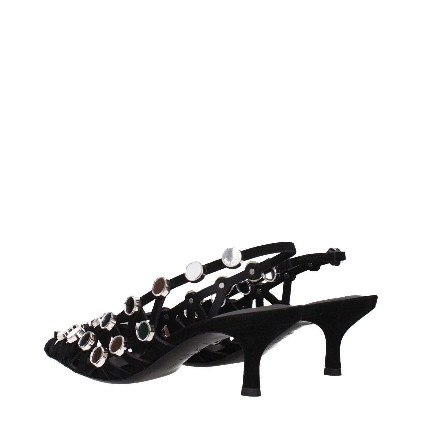 The Attico Black Leather Stiletto Heel Sandals Curated Luxury Accessories by Orvyn