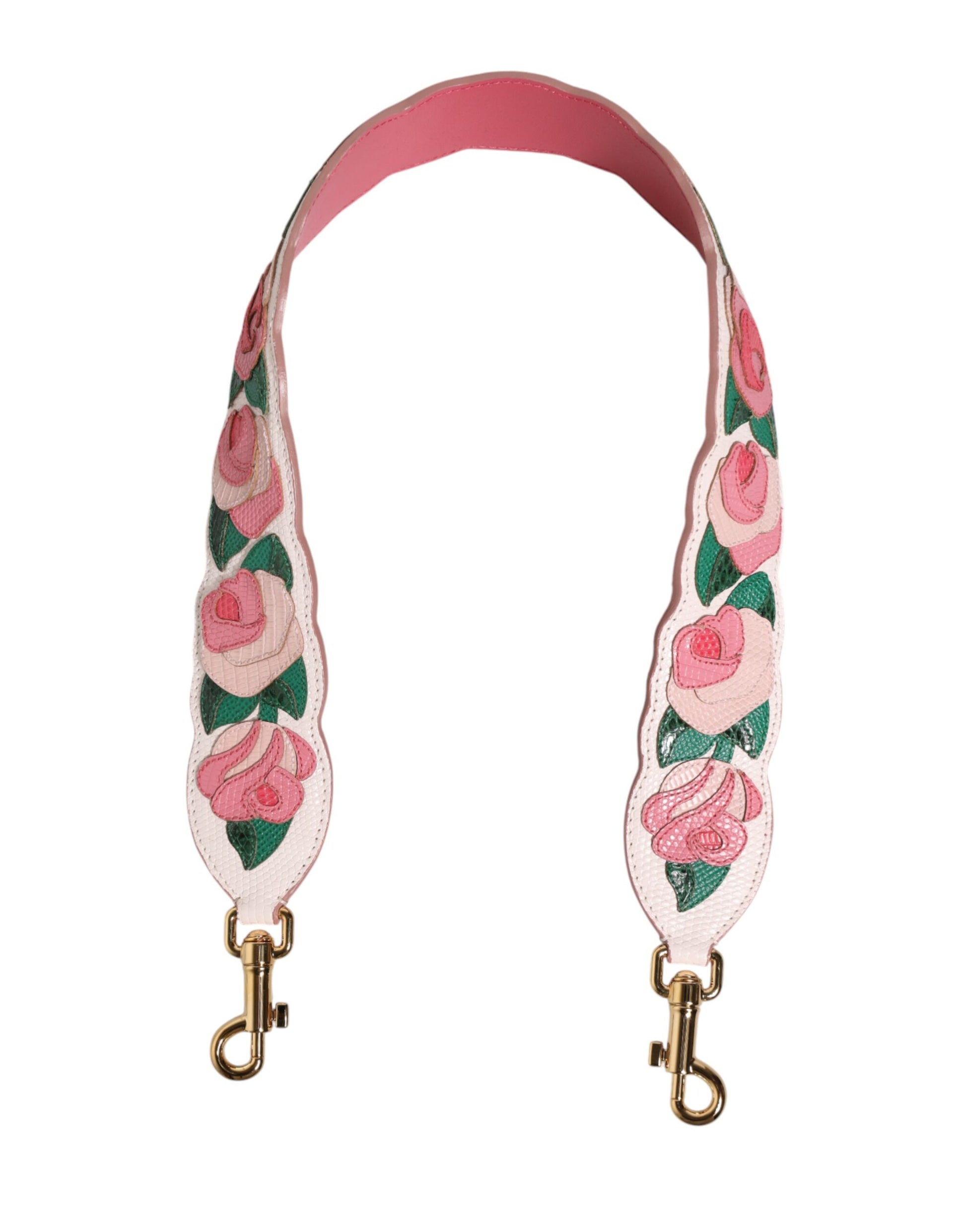 Dolce & Gabbana Strap White Floral Calf Leather Bag Accessory Shoulder Curated Luxury Accessories by Orvyn
