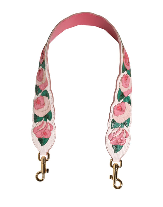 Dolce & Gabbana Strap White Floral Calf Leather Bag Accessory Shoulder Curated Luxury Accessories by Orvyn