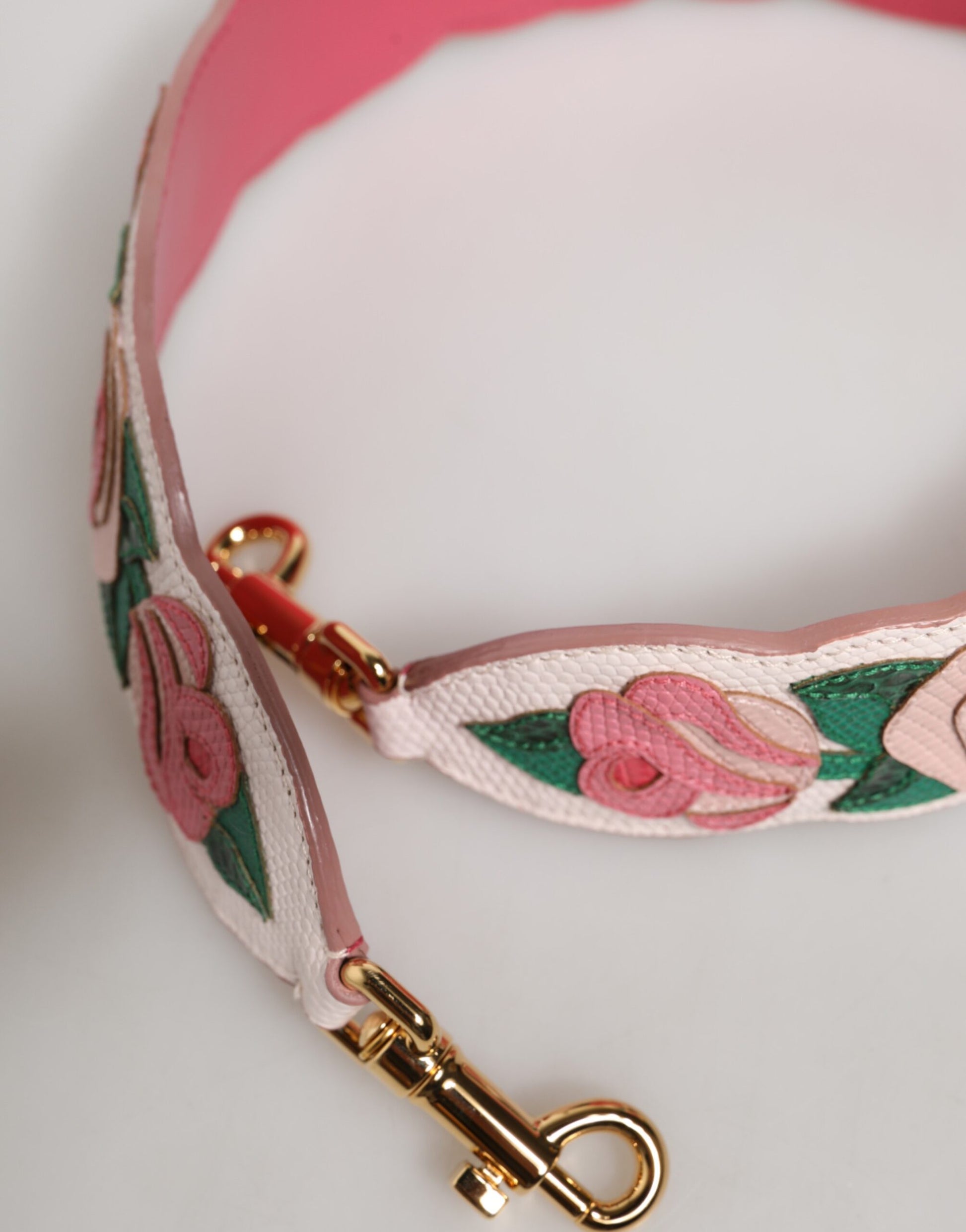 Dolce & Gabbana Strap White Floral Calf Leather Bag Accessory Shoulder Curated Luxury Accessories by Orvyn