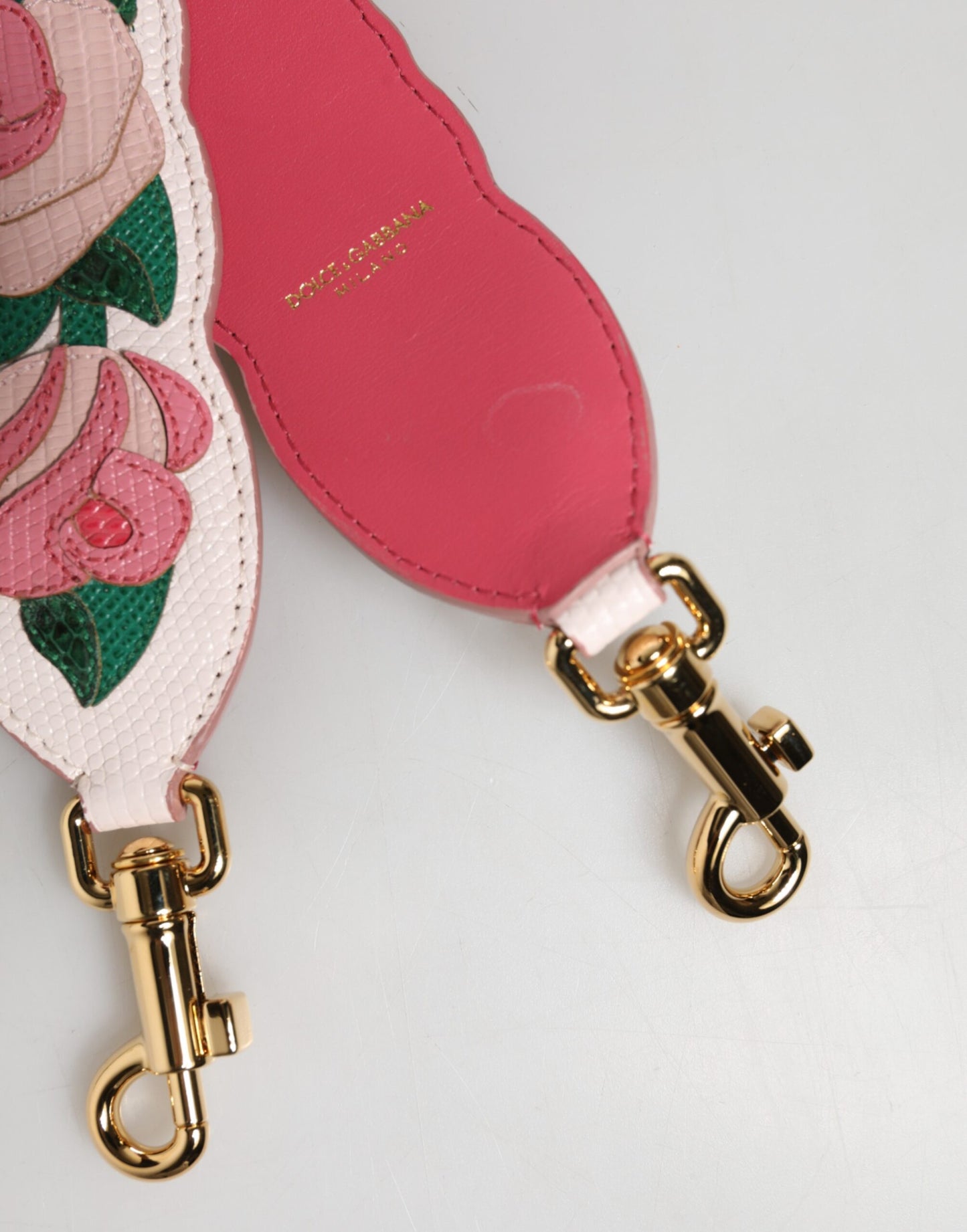 Dolce & Gabbana Strap White Floral Calf Leather Bag Accessory Shoulder Curated Luxury Accessories by Orvyn