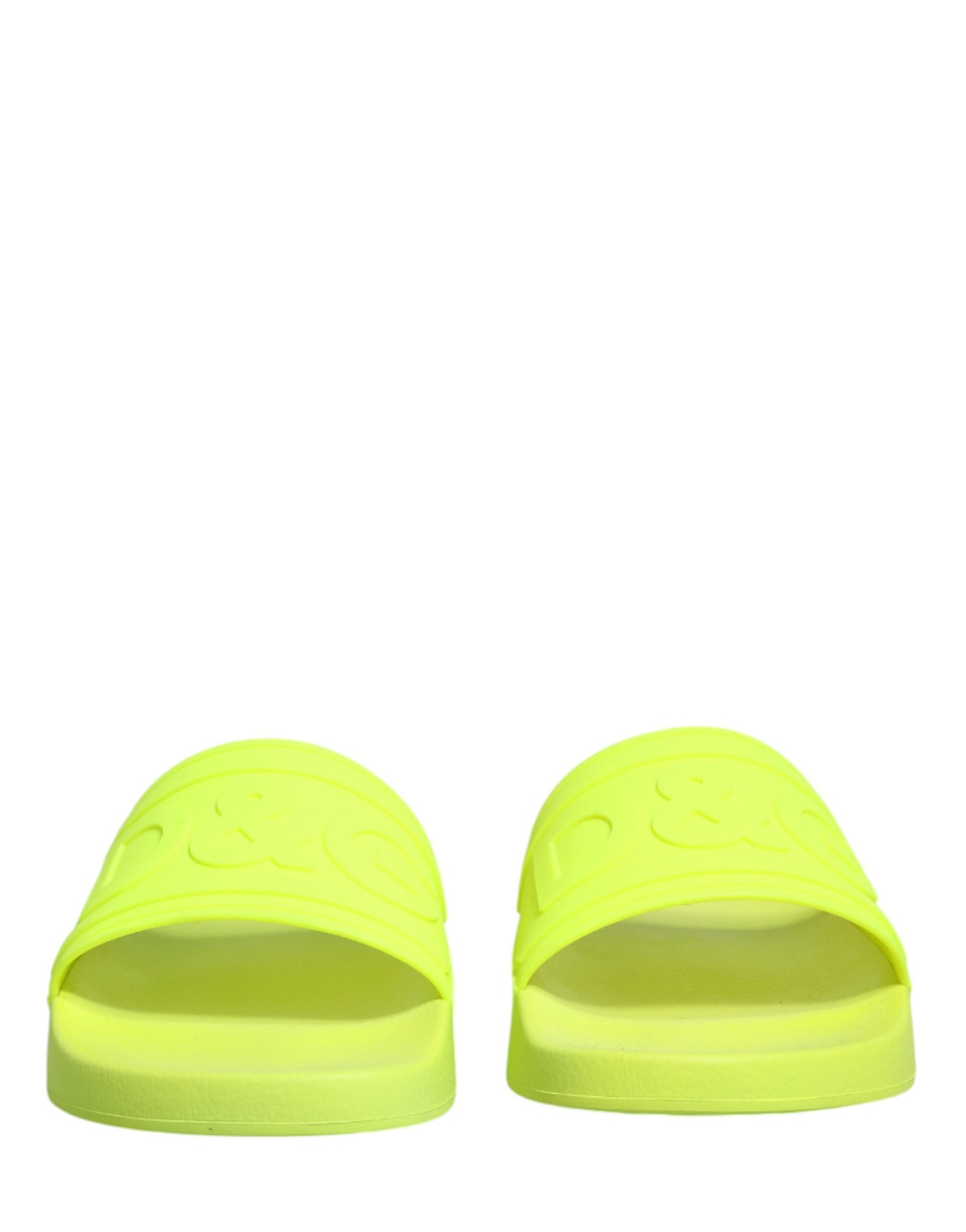 Dolce & Gabbana Green Rubber Slides Sandals Beachwear Shoes Curated Luxury Accessories by Orvyn