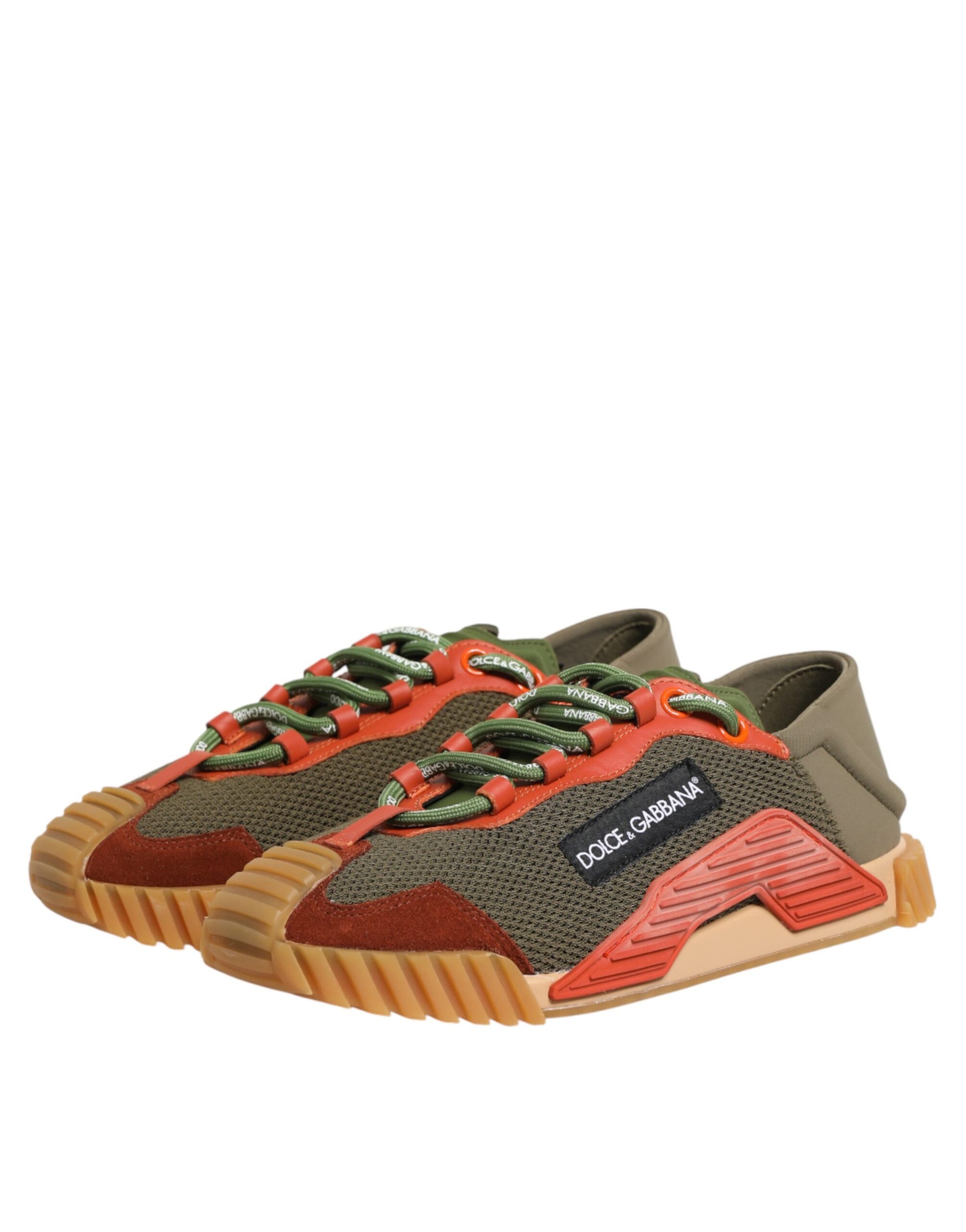 Dolce & Gabbana Multicolor Lace Up Low Top NS1 Sneakers Shoes Curated Luxury Accessories by Orvyn