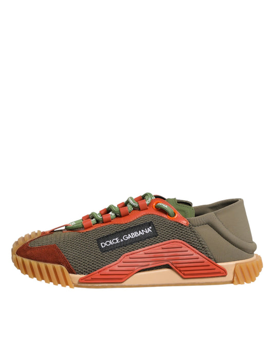Dolce & Gabbana Multicolor Lace Up Low Top NS1 Sneakers Shoes Curated Luxury Accessories by Orvyn