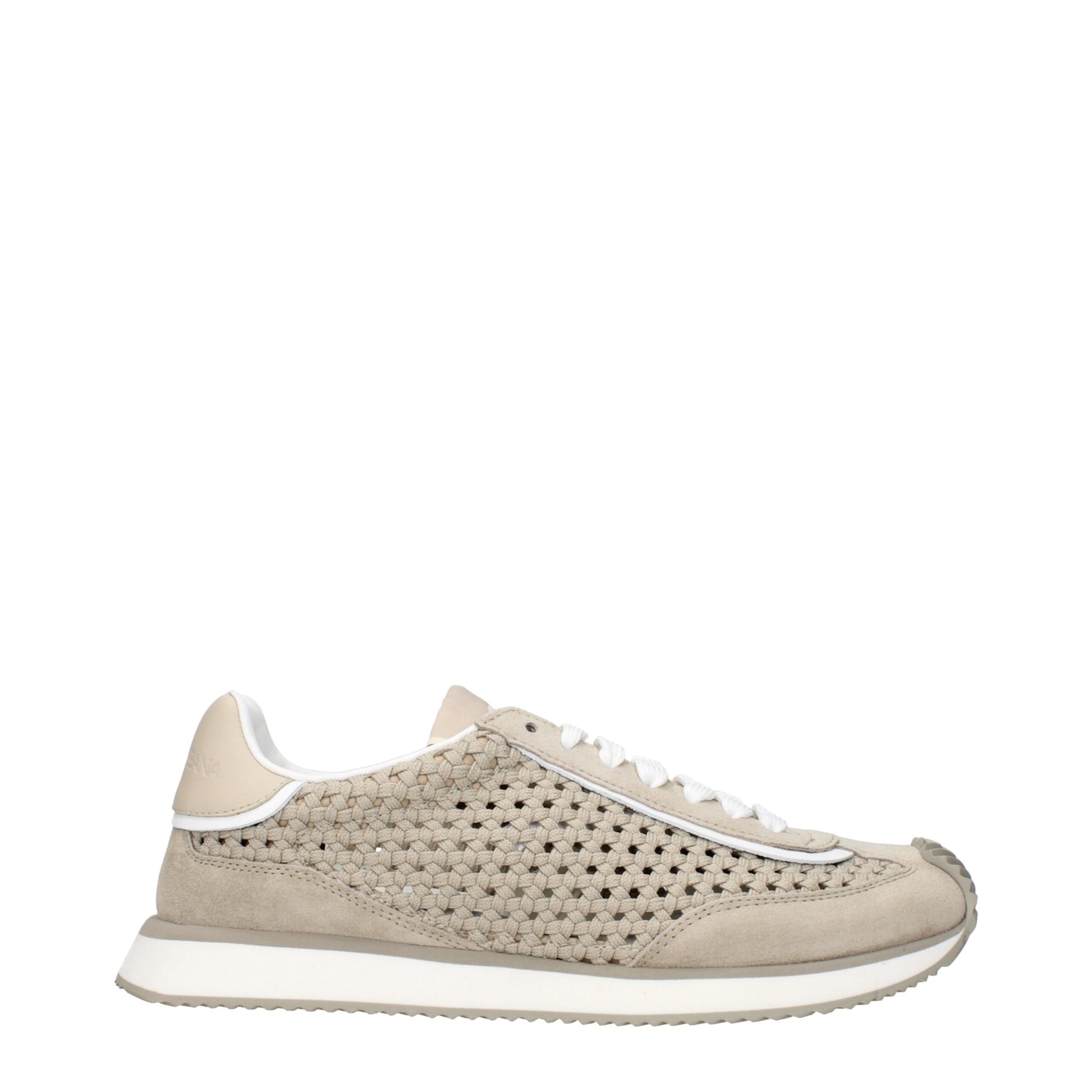 Dolce & Gabbana Beige Fabric Low Top Sneakers Curated Luxury Accessories by Orvyn