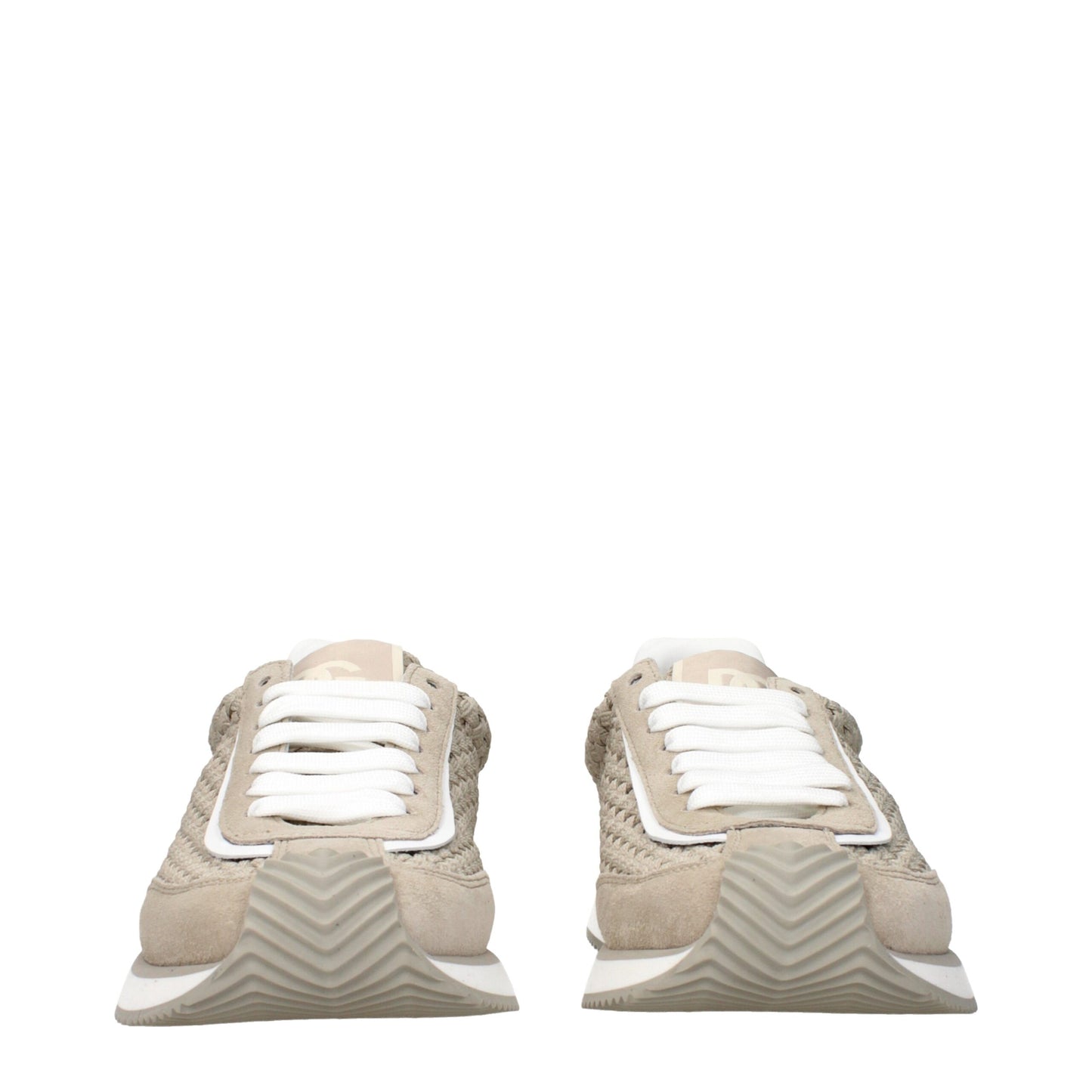 Dolce & Gabbana Beige Fabric Low Top Sneakers Curated Luxury Accessories by Orvyn