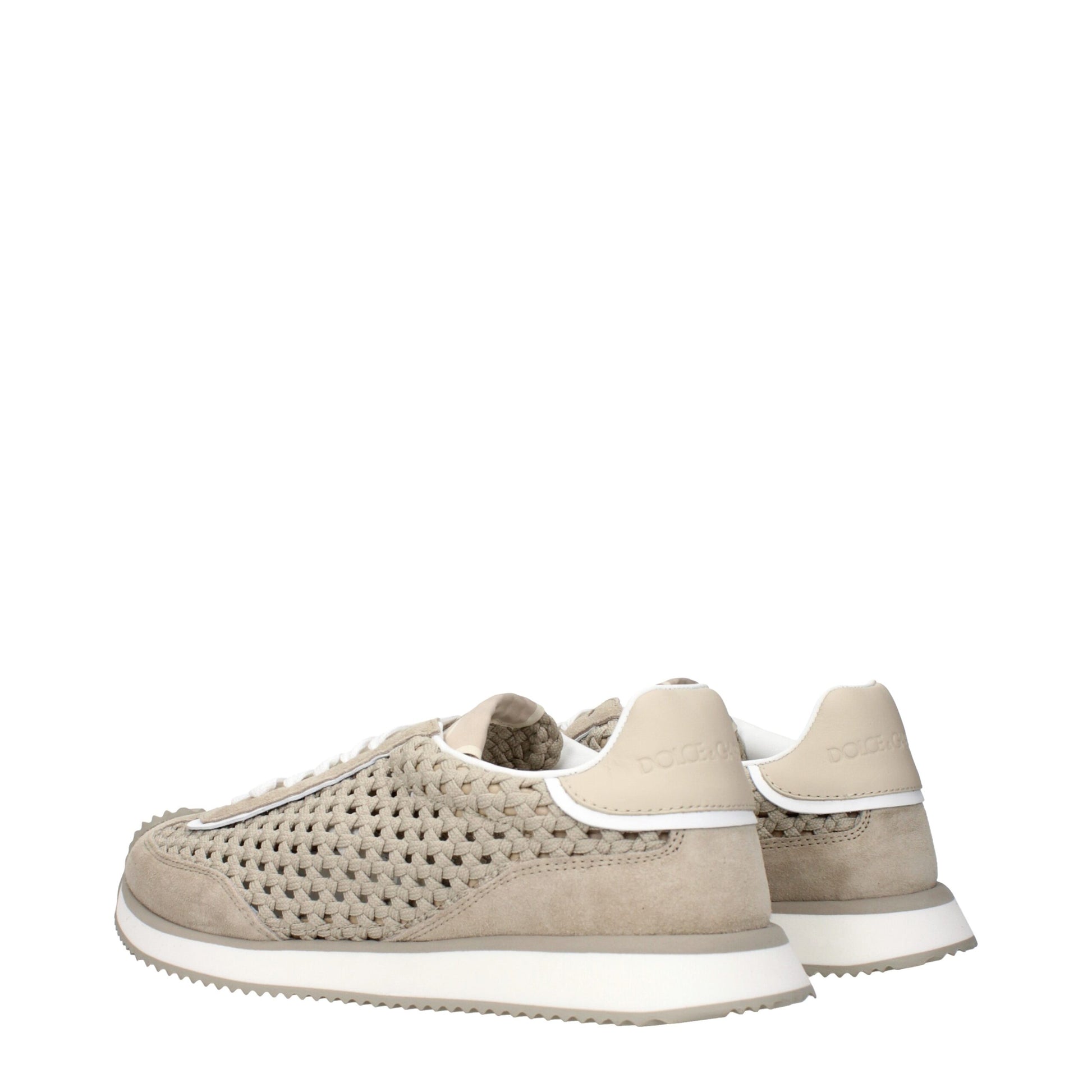 Dolce & Gabbana Beige Fabric Low Top Sneakers Curated Luxury Accessories by Orvyn
