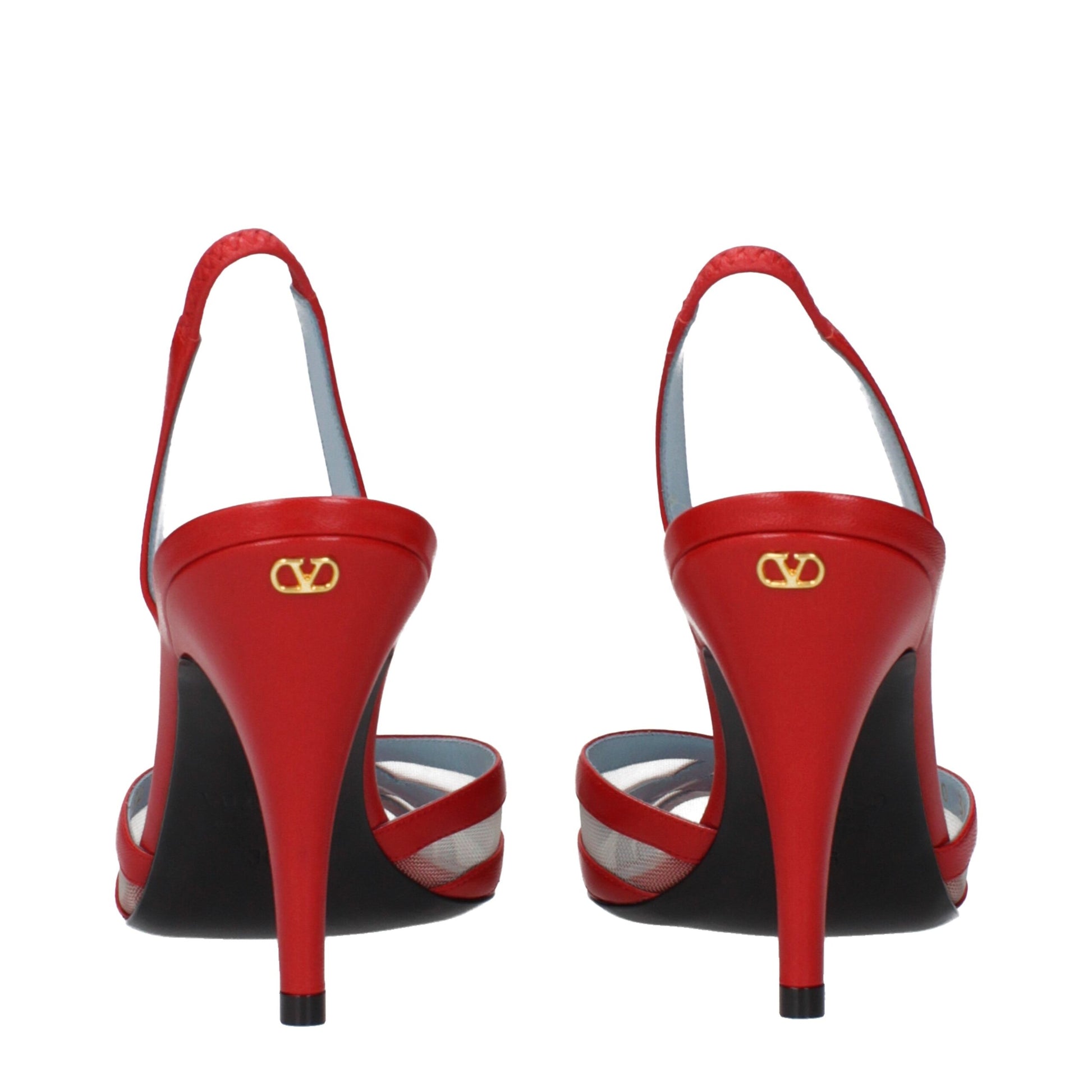 Valentino Garavani Red Leather Stiletto Heel Sandals Curated Luxury Accessories by Orvyn