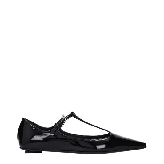 The Attico Black Leather Ballet Flats Curated Luxury Accessories by Orvyn