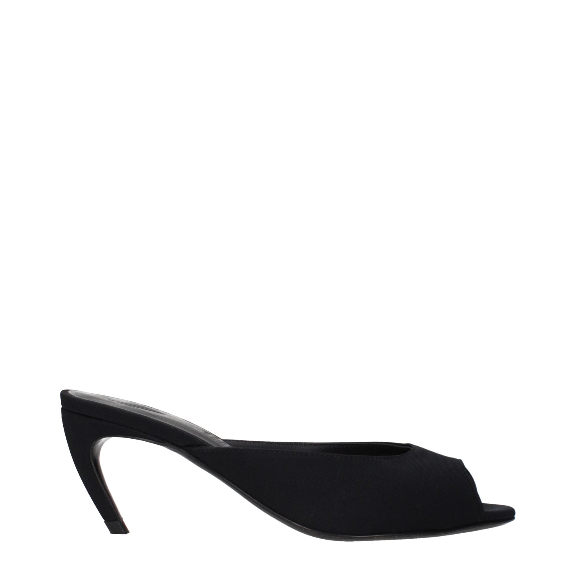 The Attico Black Fabric Flat Sandals Curated Luxury Accessories by Orvyn