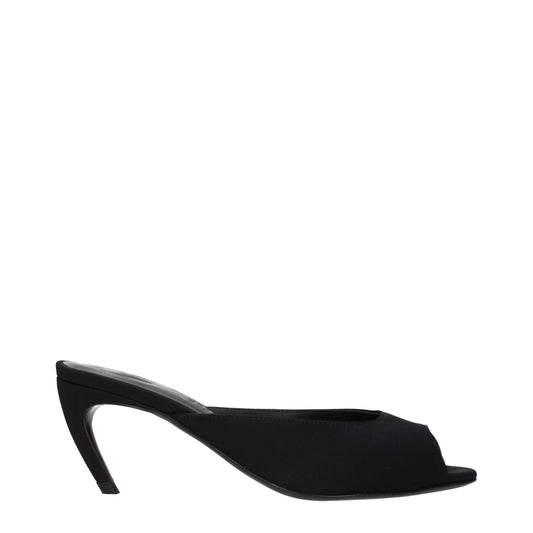 The Attico Black Fabric Flat Sandals Curated Luxury Accessories by Orvyn