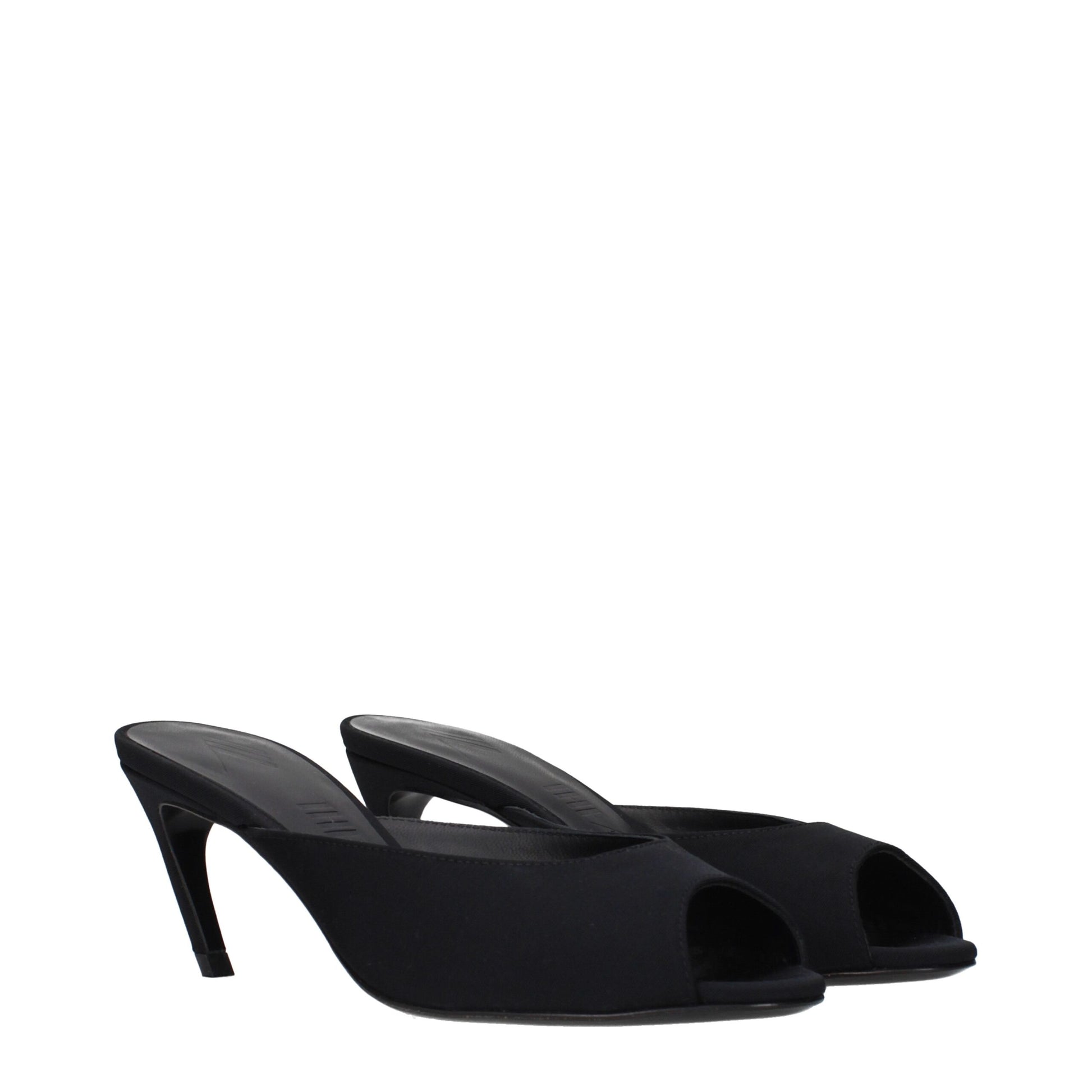 The Attico Black Fabric Flat Sandals Curated Luxury Accessories by Orvyn