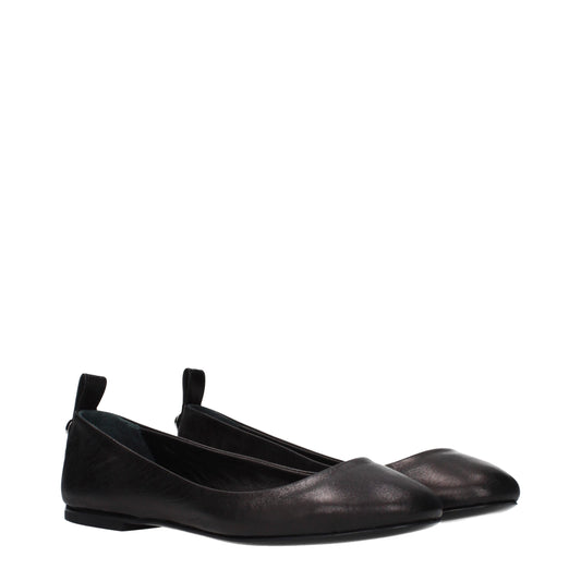 The Attico Black Leather Ballet Flats Curated Luxury Accessories by Orvyn