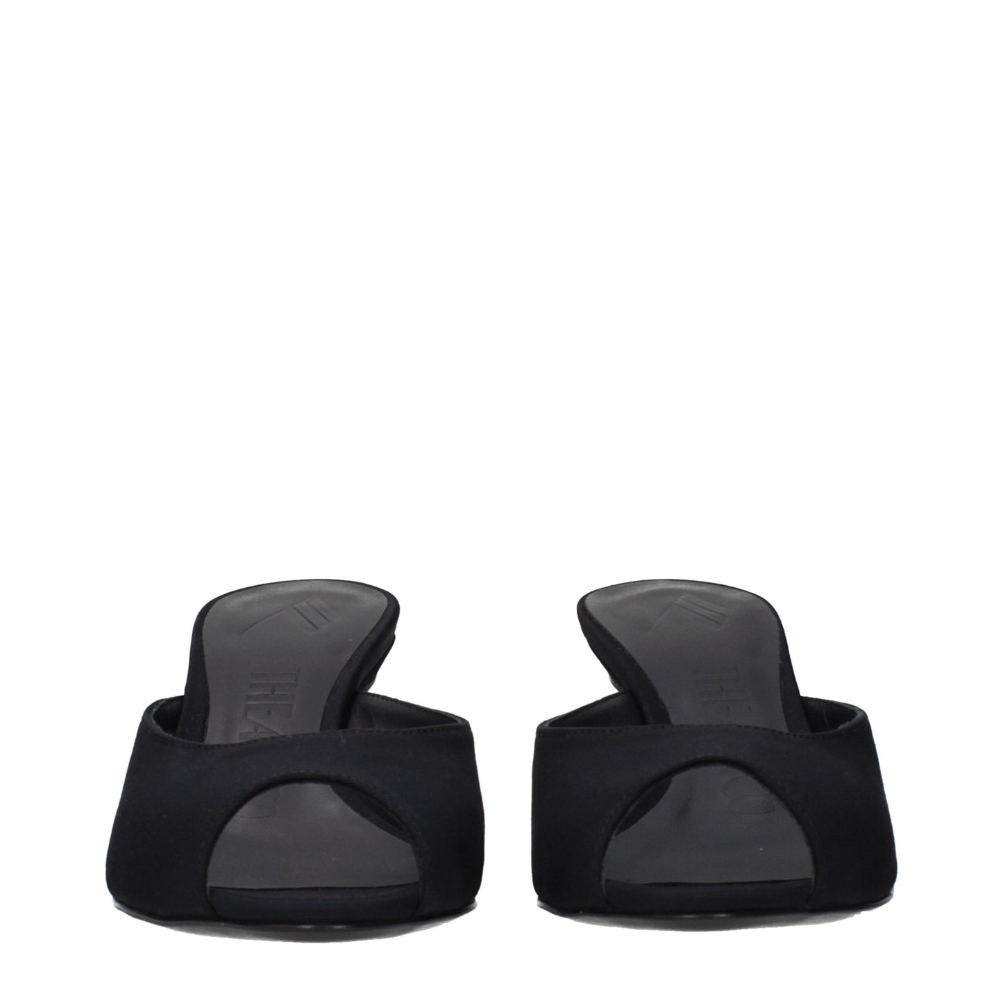 The Attico Black Fabric Flat Sandals Curated Luxury Accessories by Orvyn