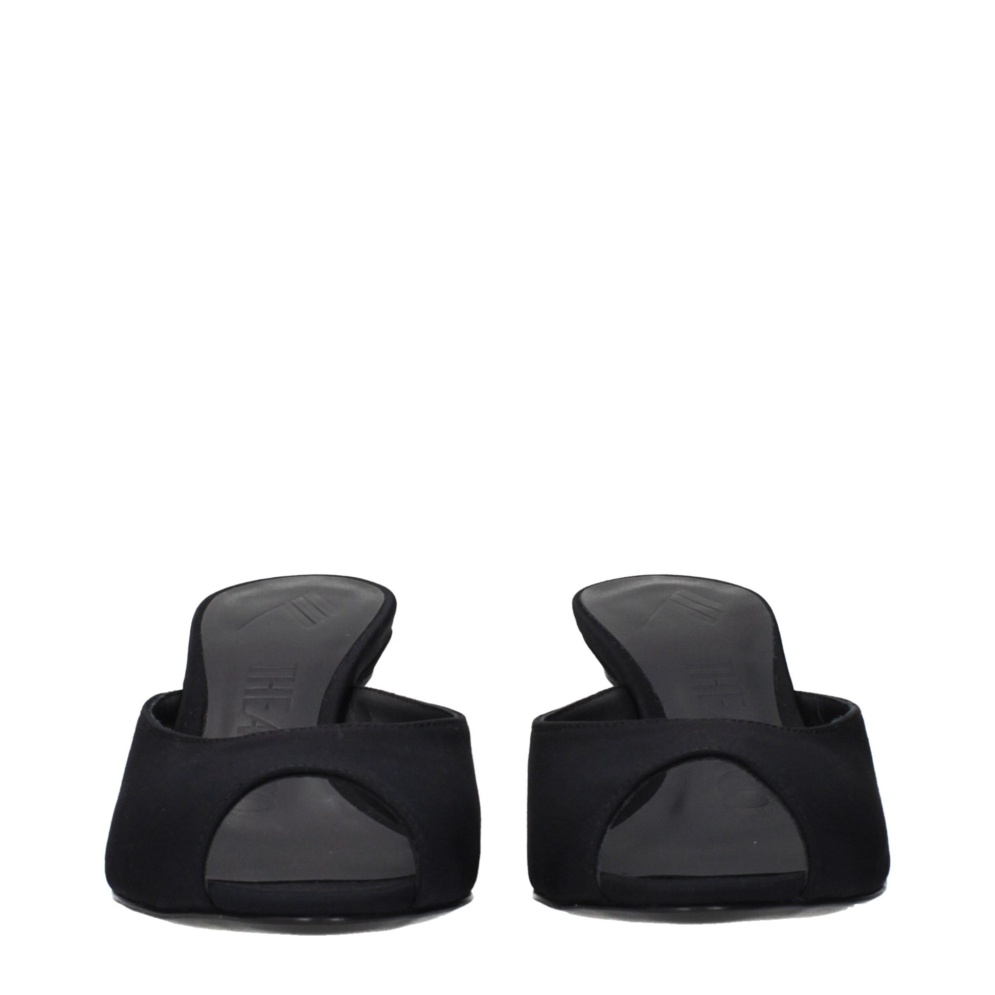 The Attico Black Fabric Flat Sandals Curated Luxury Accessories by Orvyn