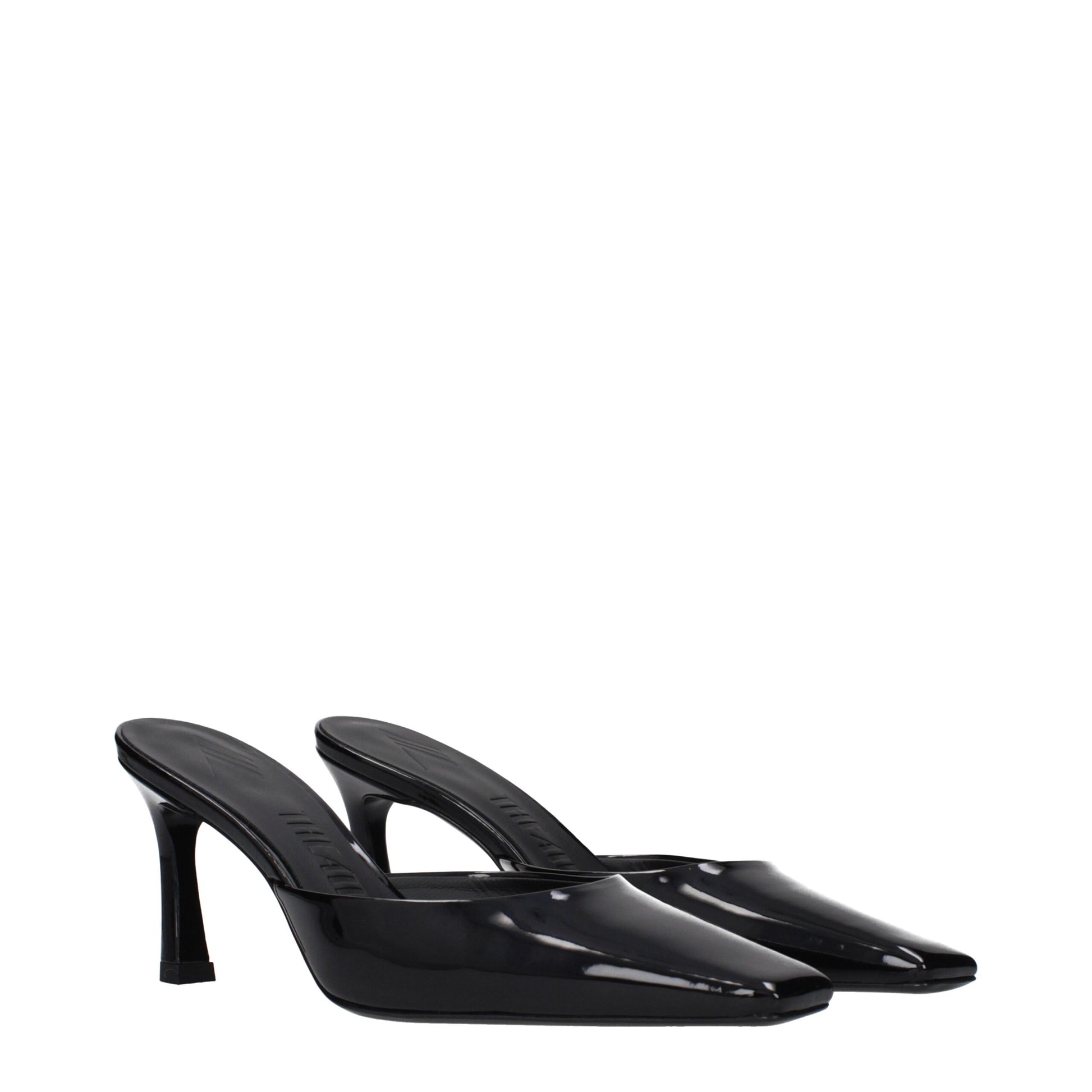 The Attico Black Leather Flat Sandals Curated Luxury Accessories by Orvyn