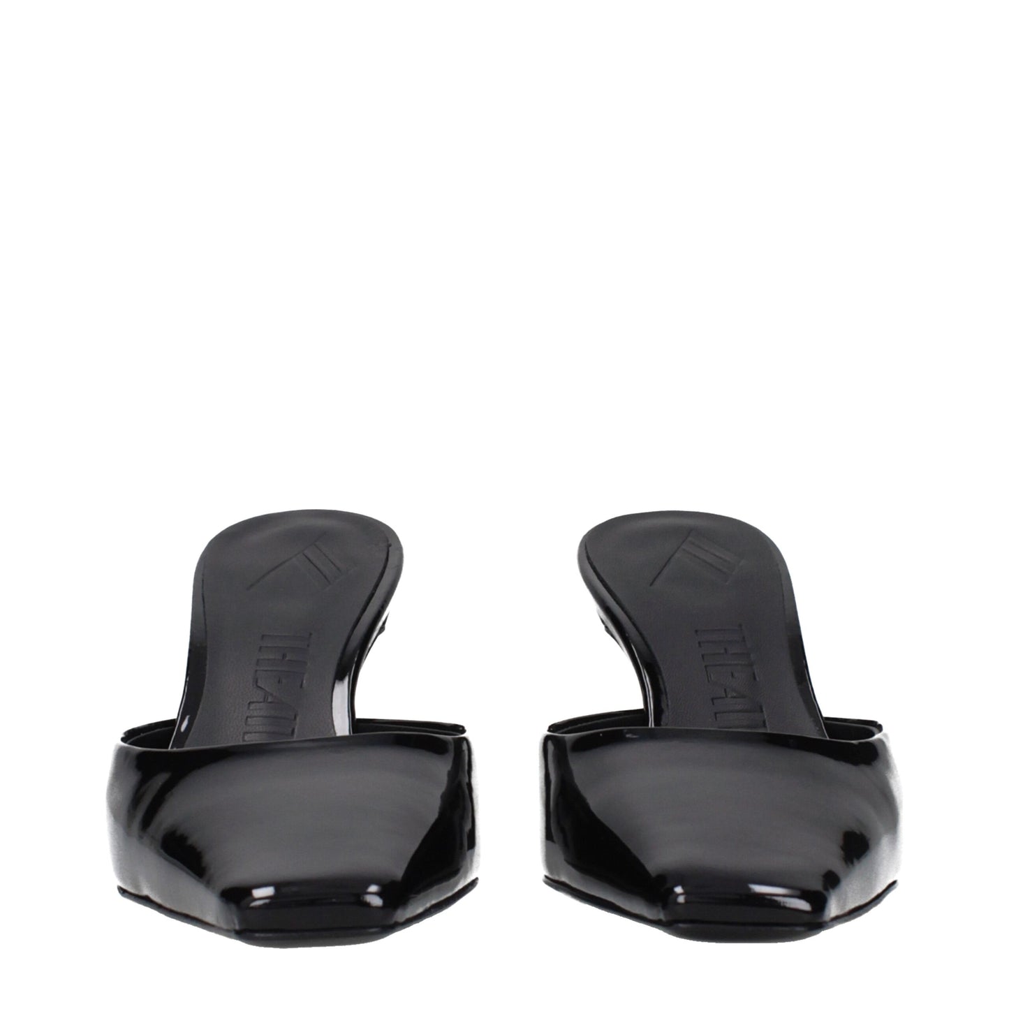 The Attico Black Leather Flat Sandals Curated Luxury Accessories by Orvyn