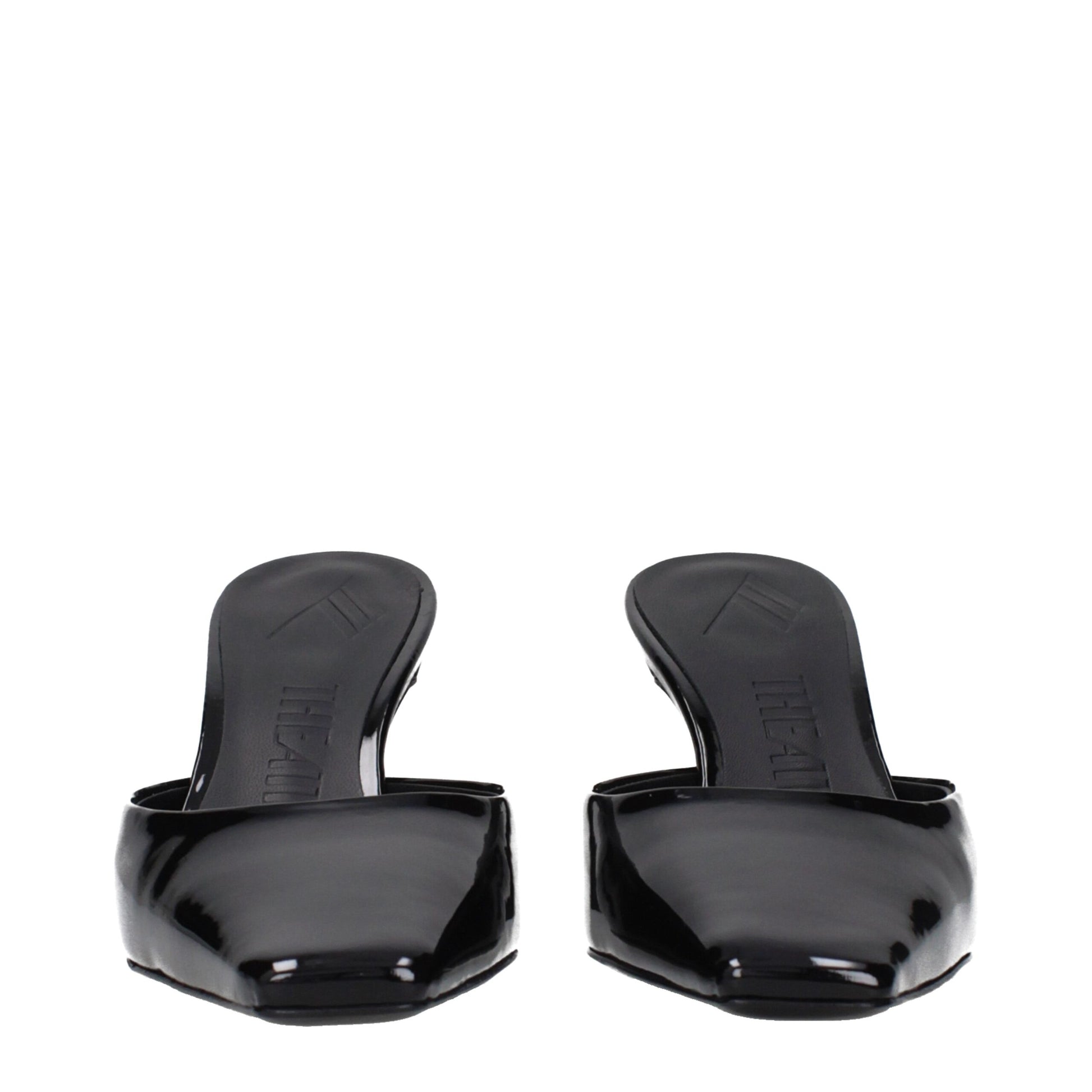 The Attico Black Leather Flat Sandals Curated Luxury Accessories by Orvyn