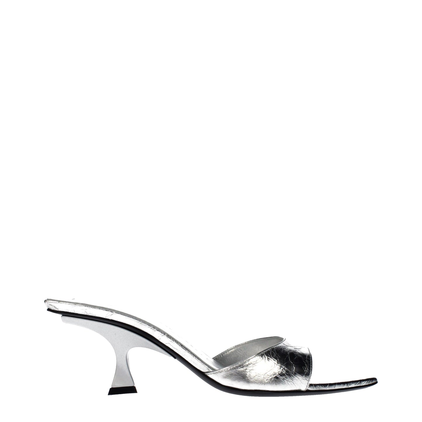The Attico Gray Leather Flat Sandals Curated Luxury Accessories by Orvyn