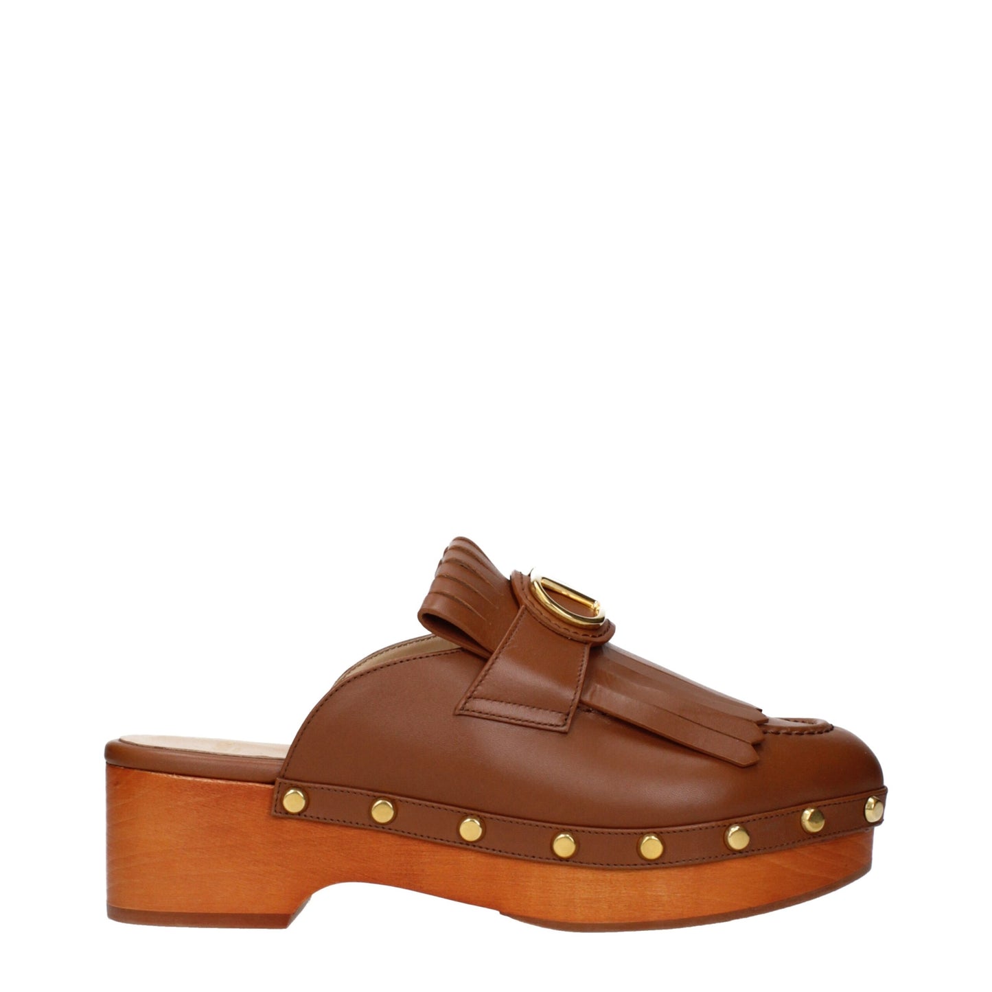 Valentino Garavani Brown Leather Slippers Curated Luxury Accessories by Orvyn