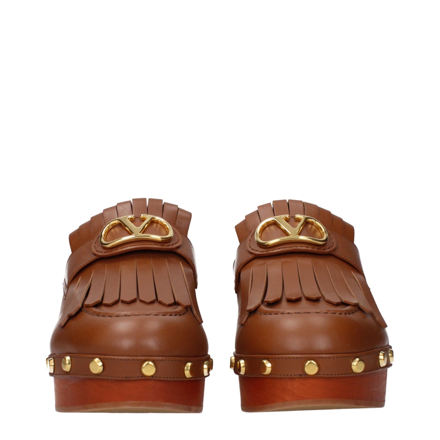 Valentino Garavani Brown Leather Slippers Curated Luxury Accessories by Orvyn