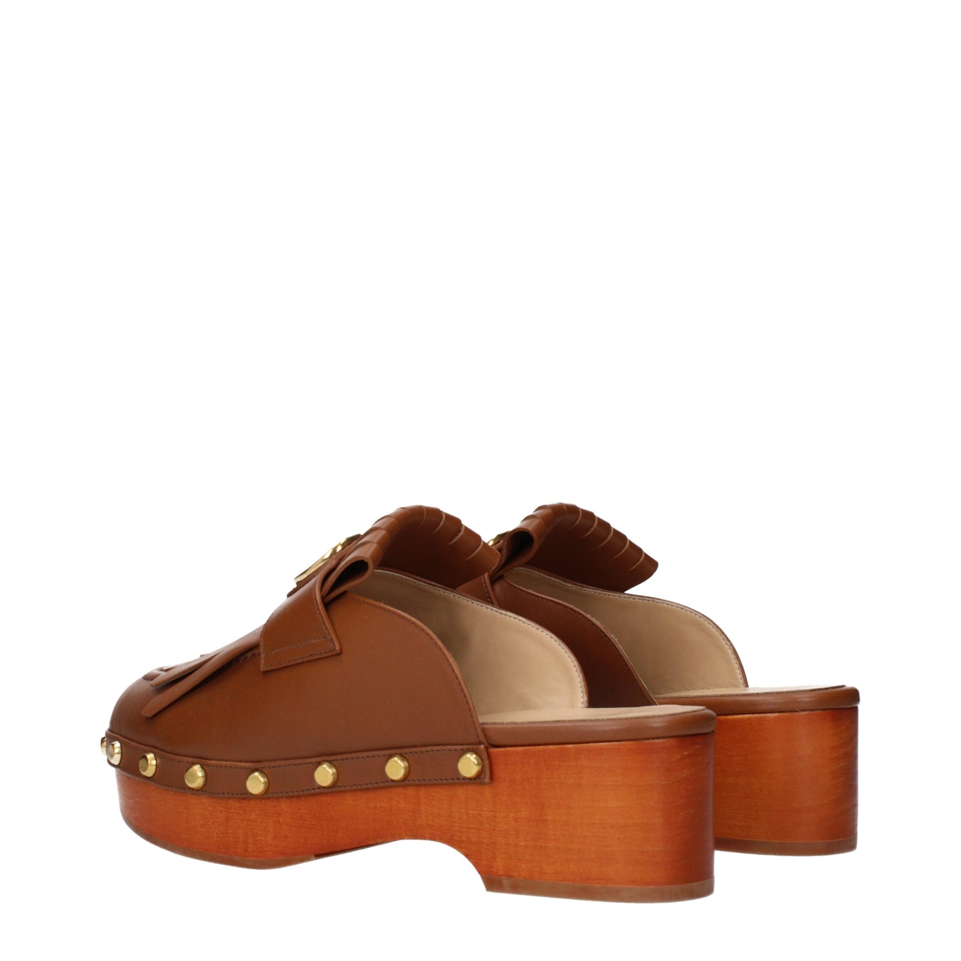 Valentino Garavani Brown Leather Slippers Curated Luxury Accessories by Orvyn