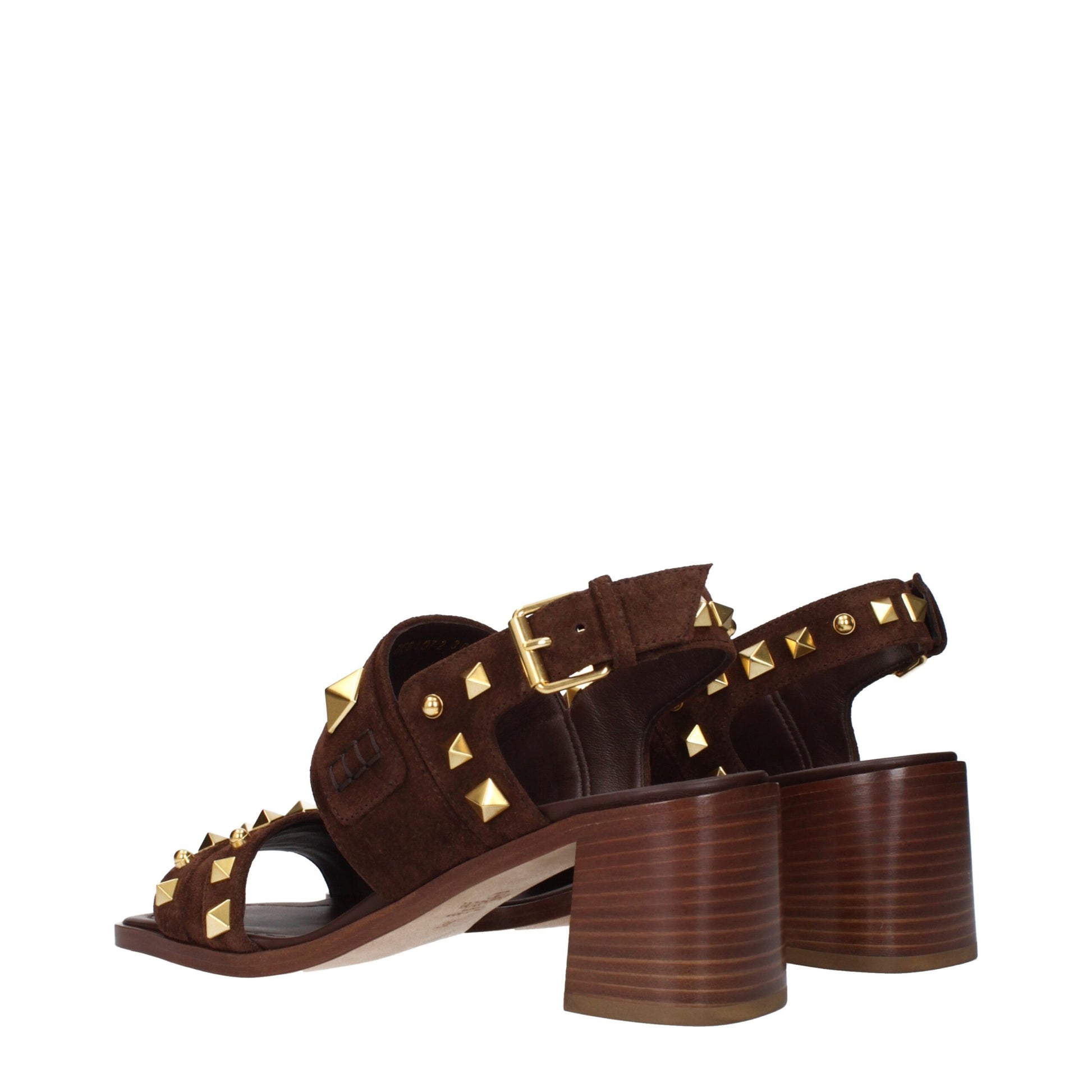 Valentino Garavani Brown Leather Strap-On Sandals Curated Luxury Accessories by Orvyn