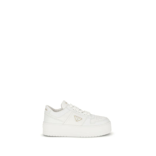 Prada White Calf Leather Bos Taurus Platform Sneakers Curated Luxury Accessories by Orvyn