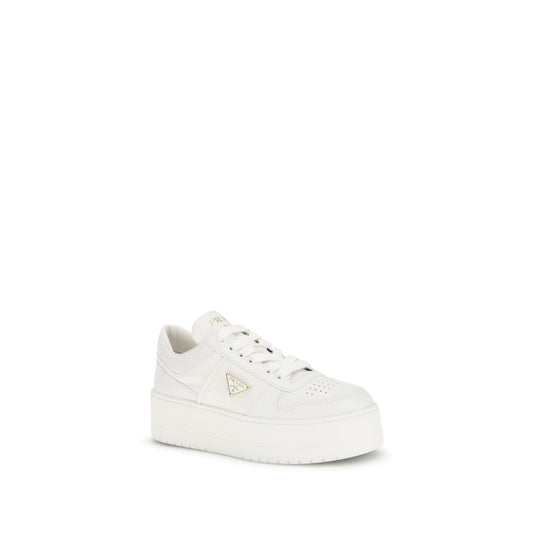 Prada White Calf Leather Bos Taurus Platform Sneakers Curated Luxury Accessories by Orvyn
