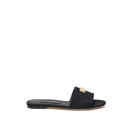 Dolce & Gabbana Black Polyester Slippers Curated Luxury Accessories by Orvyn