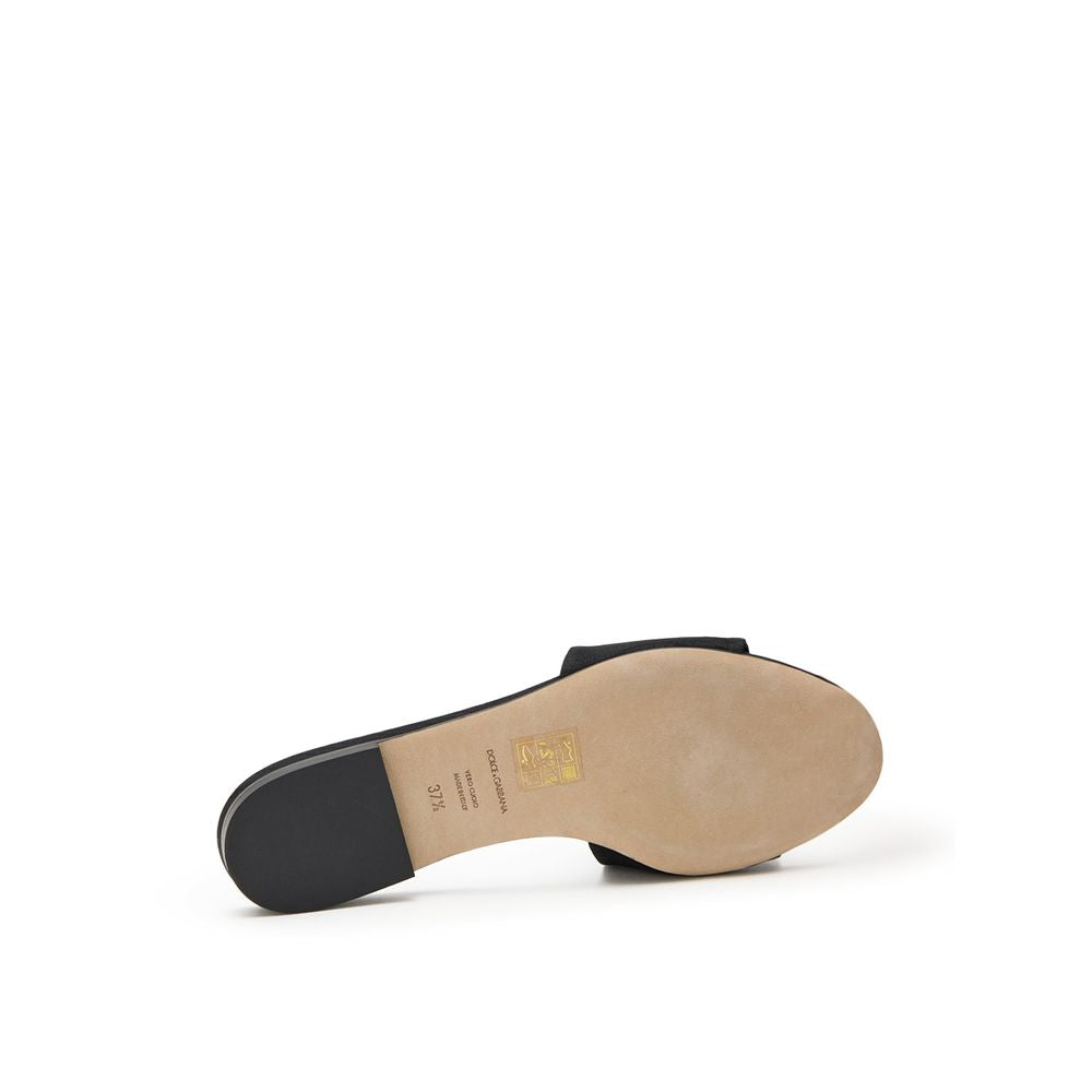 Dolce & Gabbana Black Polyester Slippers Curated Luxury Accessories by Orvyn
