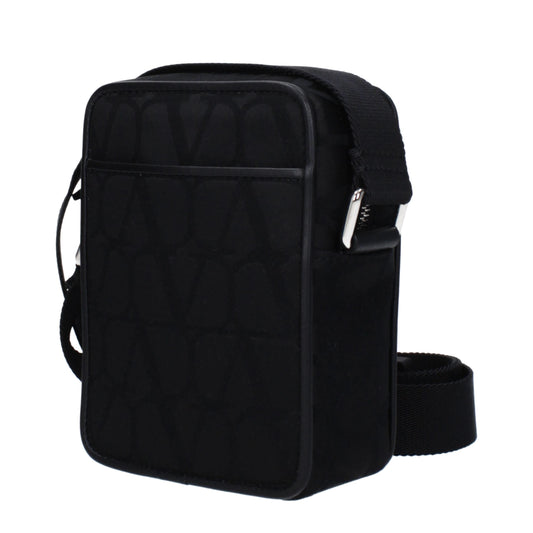Valentino Garavani Black Fabric Crossbody Bag Curated Luxury Accessories by Orvyn
