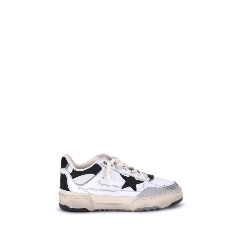 Golden Goose White Calf Leather Bos Taurus Chunky Sneakers Curated Luxury Accessories by Orvyn