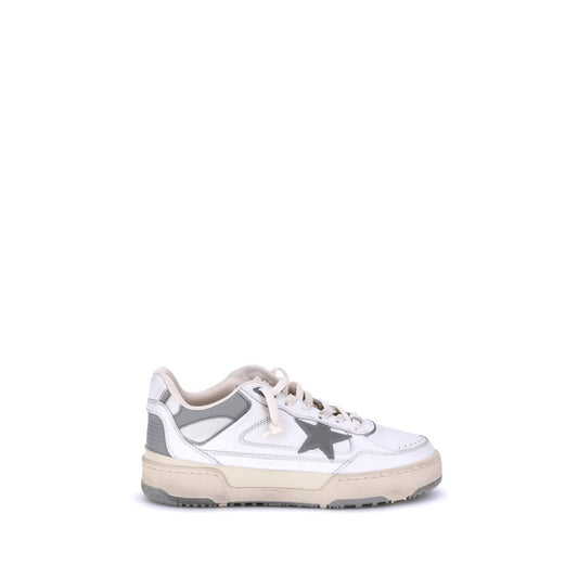 Golden Goose Gray Calf Leather Bos Taurus Chunky Sneakers Curated Luxury Accessories by Orvyn