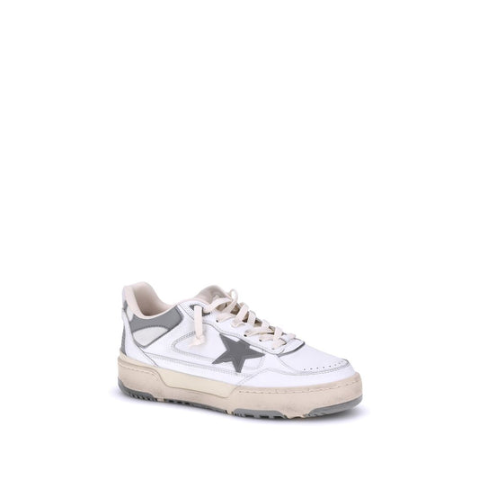 Golden Goose Gray Calf Leather Bos Taurus Chunky Sneakers Curated Luxury Accessories by Orvyn