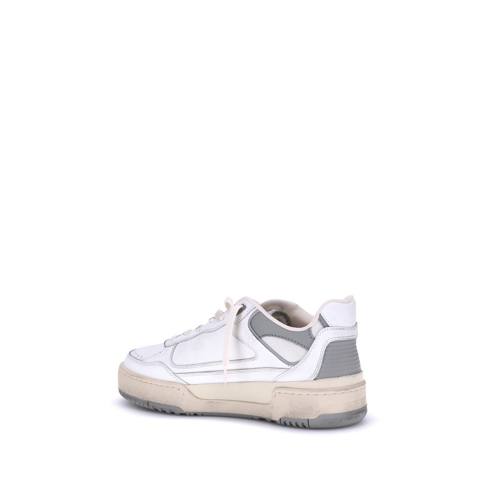 Golden Goose Gray Calf Leather Bos Taurus Chunky Sneakers Curated Luxury Accessories by Orvyn
